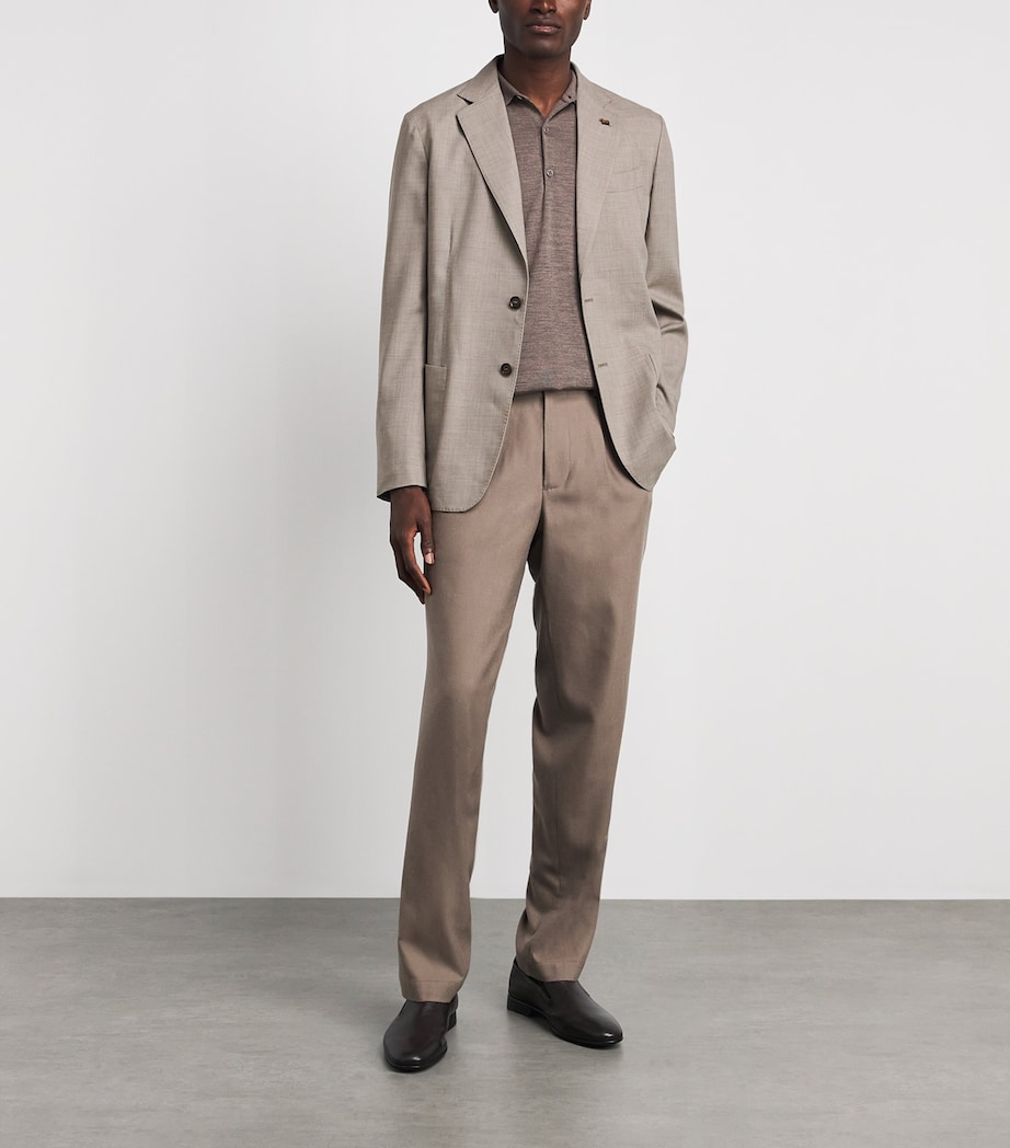 Colombo Mens Cashmere 4.0 Robert Blazer Beige Melange Image 2