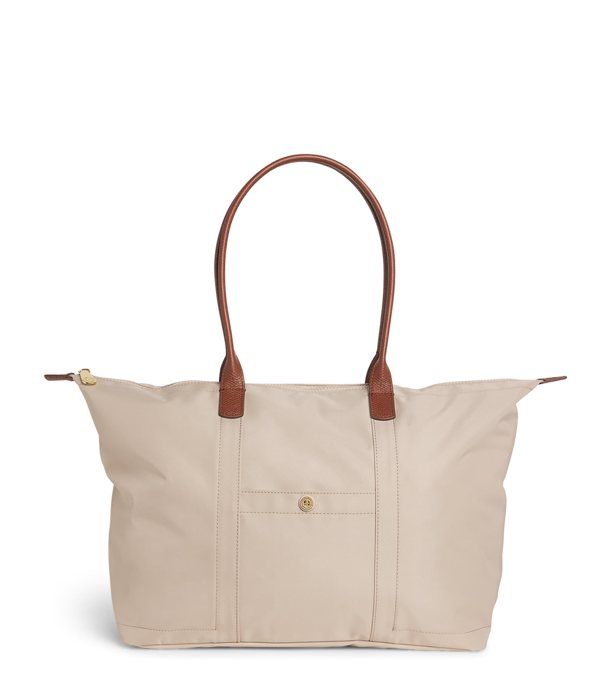 Harrods Medium Nylon Tote Bag In Neutral