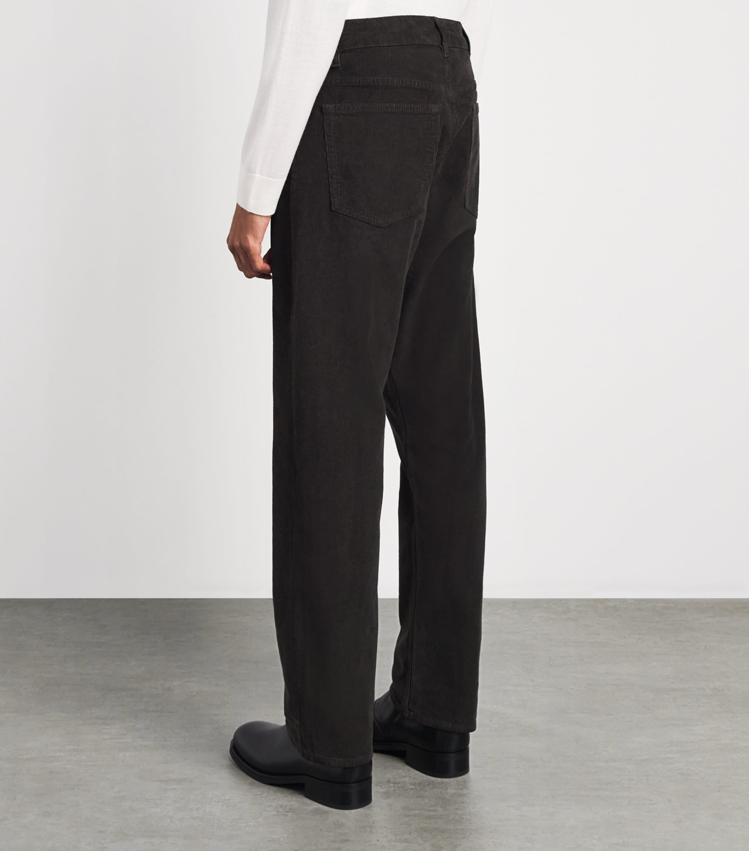 Studio Nicholson Mens Corduroy Riso Trousers Coffee Image 5