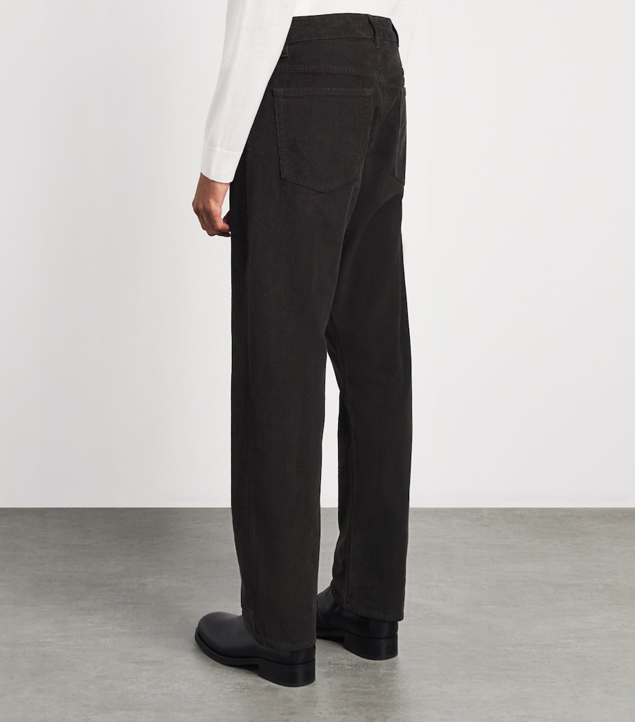 Studio Nicholson Mens Corduroy Riso Trousers Coffee Image 5