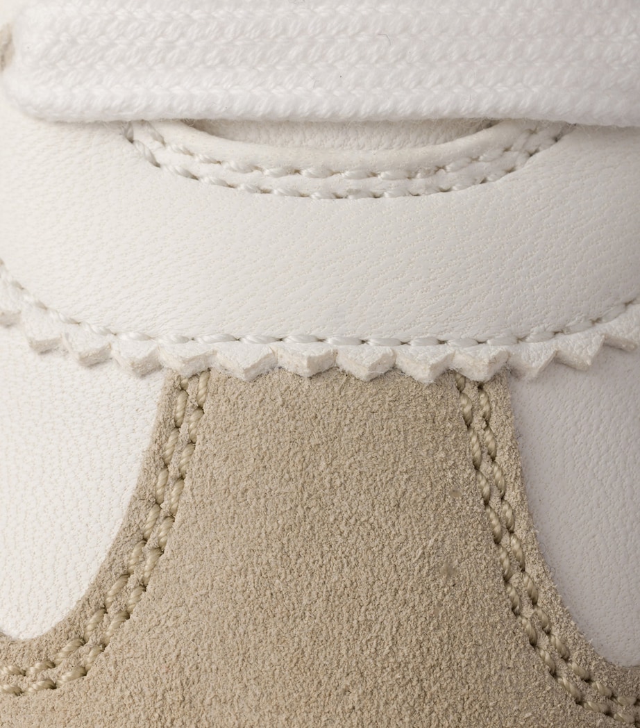 Prada Leather-Suede Downtown Bold Sneakers Image 6