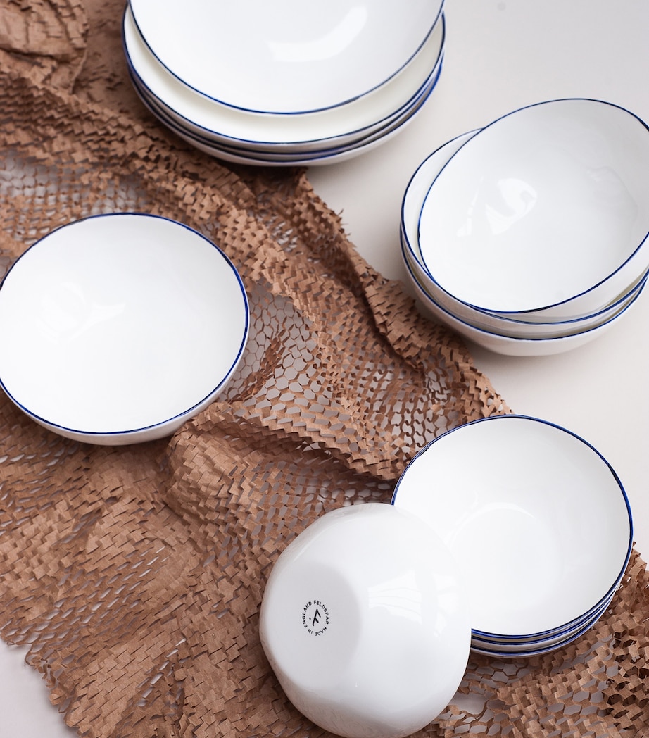 Set of 4 Cobalt Cereal Bowls (16cm) COBALT (BLUE) Image 4