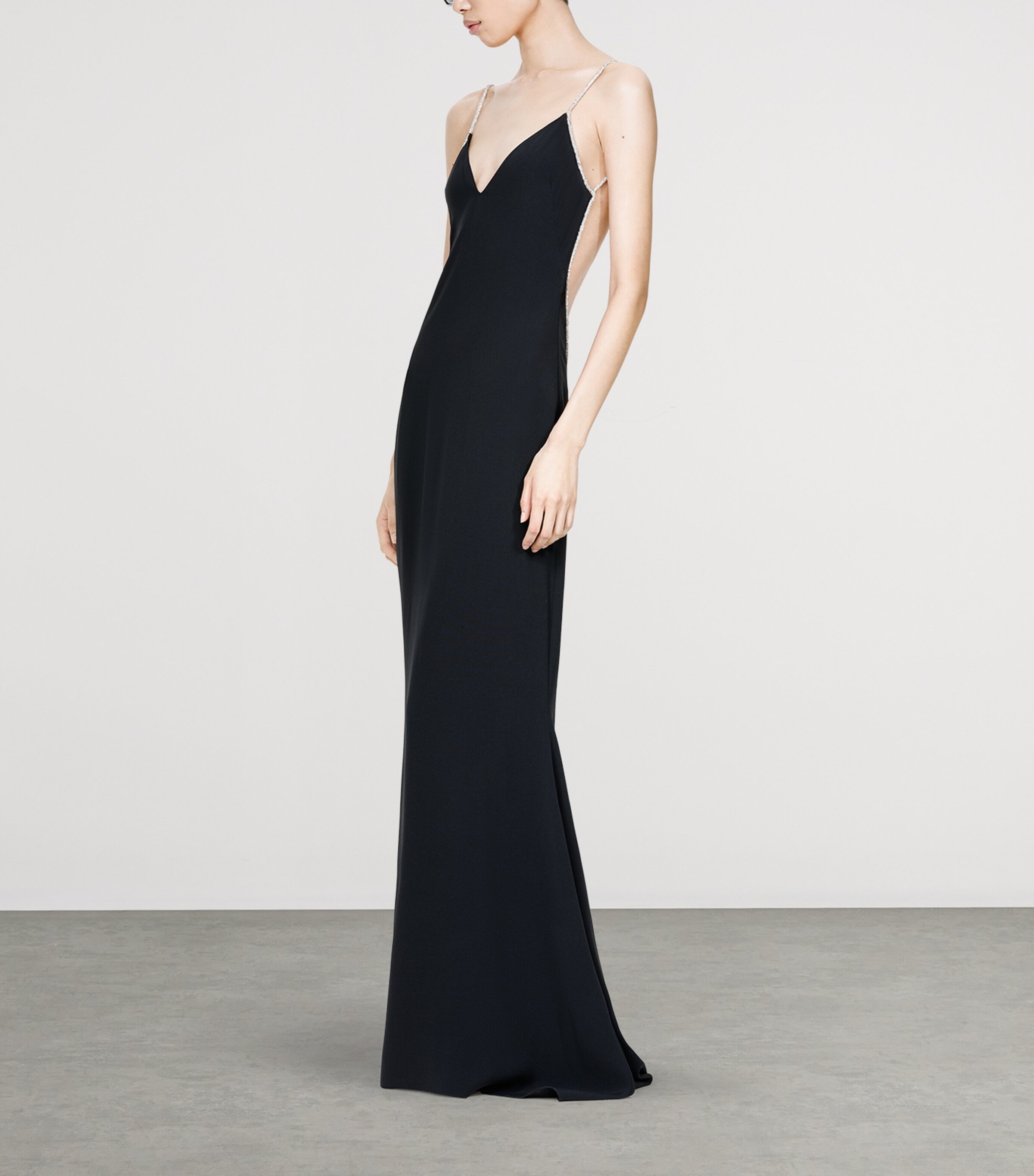 TOM FORD Womens Satin Embellished Maxi Dress Ntn Image 2