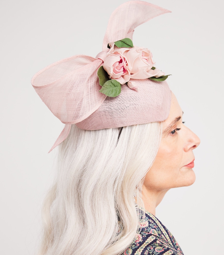 Ribbon-Detail Rose Fascinator PALE PINK TONE ROSES Image 4