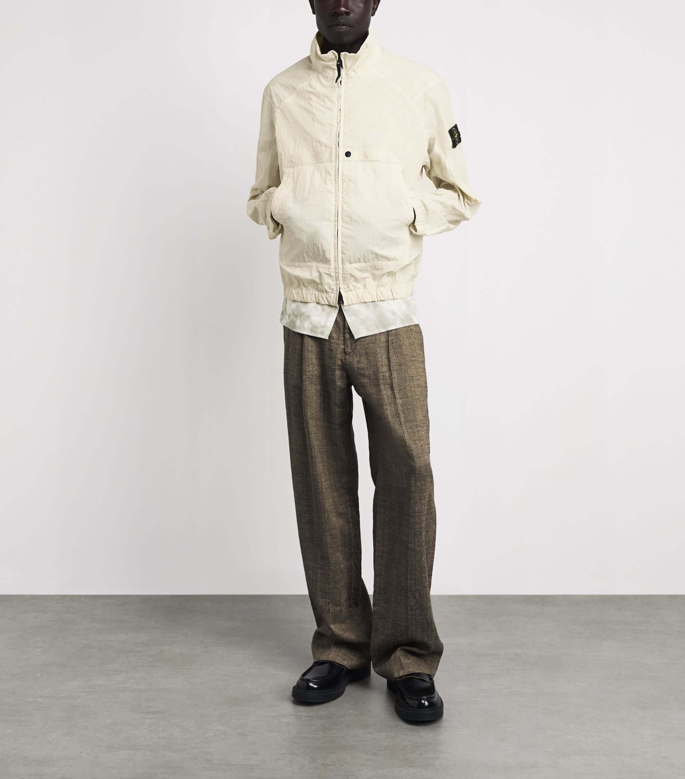 Stone Island Mens Warp Nylon Ribbed Jacket Image 2