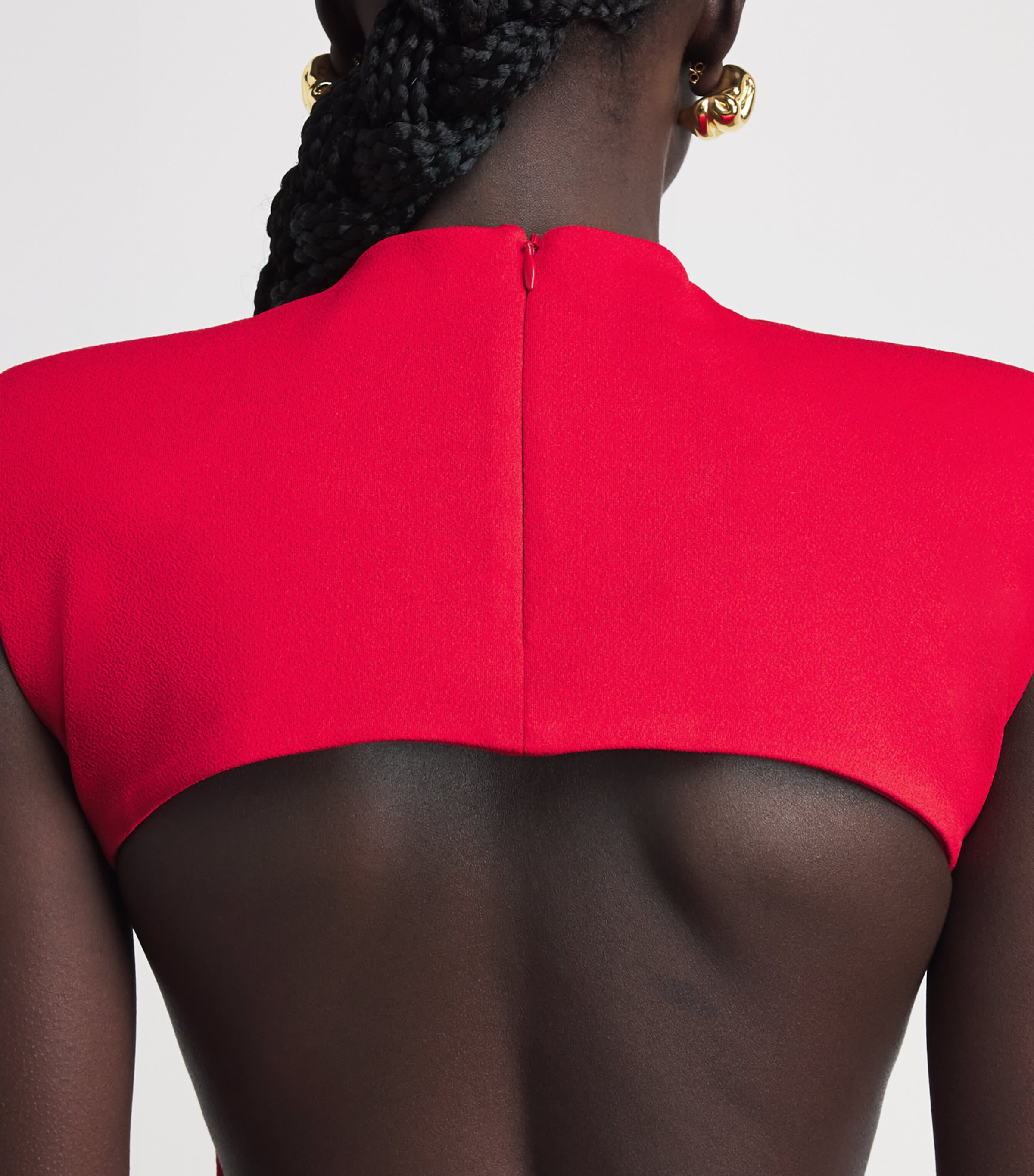 Jacquemus Womens Palmier Midi Dress Red Image 5