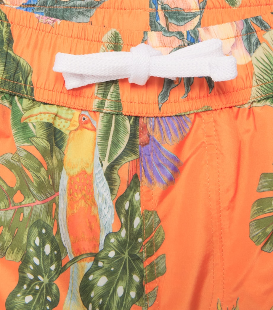 Roberto Cavalli Tropical Print Swim Shorts (4-14 Years) Tropicana Orange Image 3
