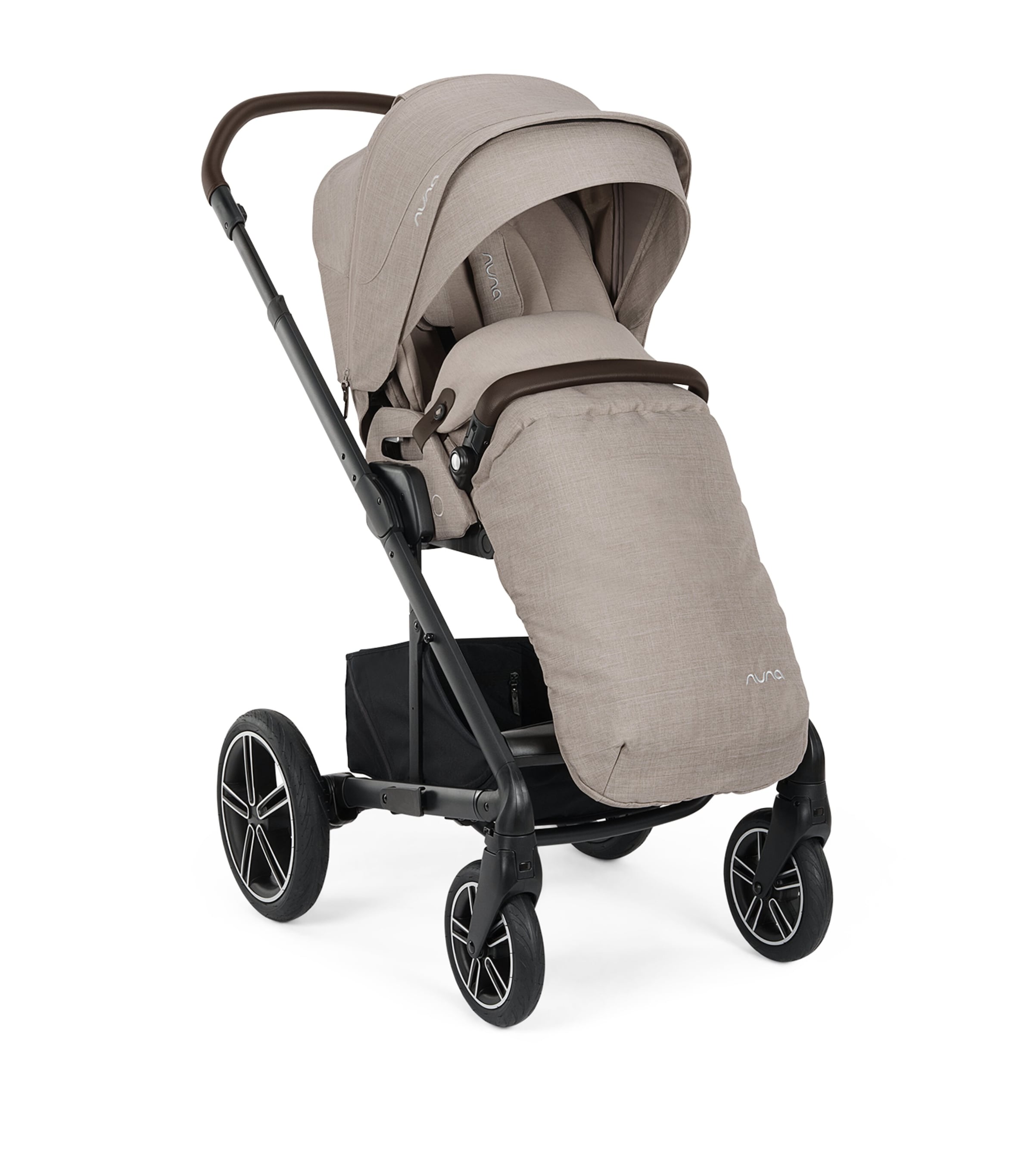 Nuna MIXX Next Stroller and Carry Cot, ARRA Flex Car Seat and BASE Curv Bundle Chateaux Image 6