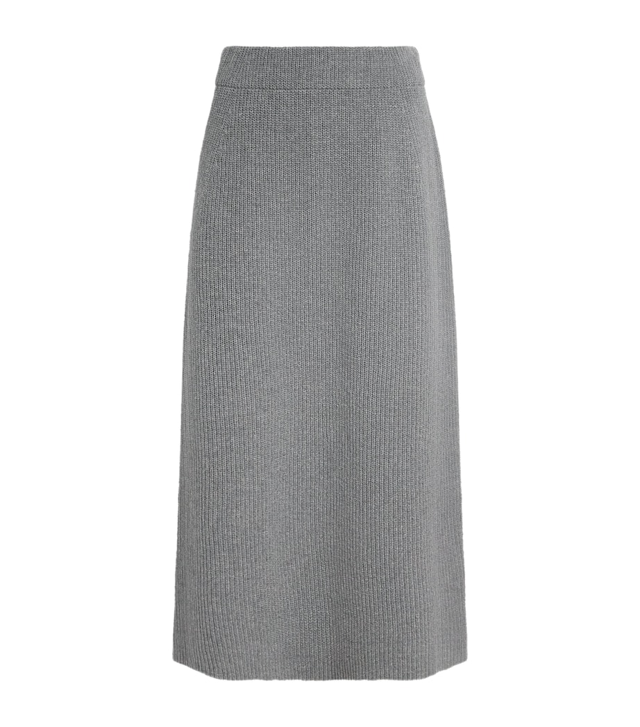 Lambswool-Blend Ribbed Midi Skirt 3530 M GREY MEL Image 1