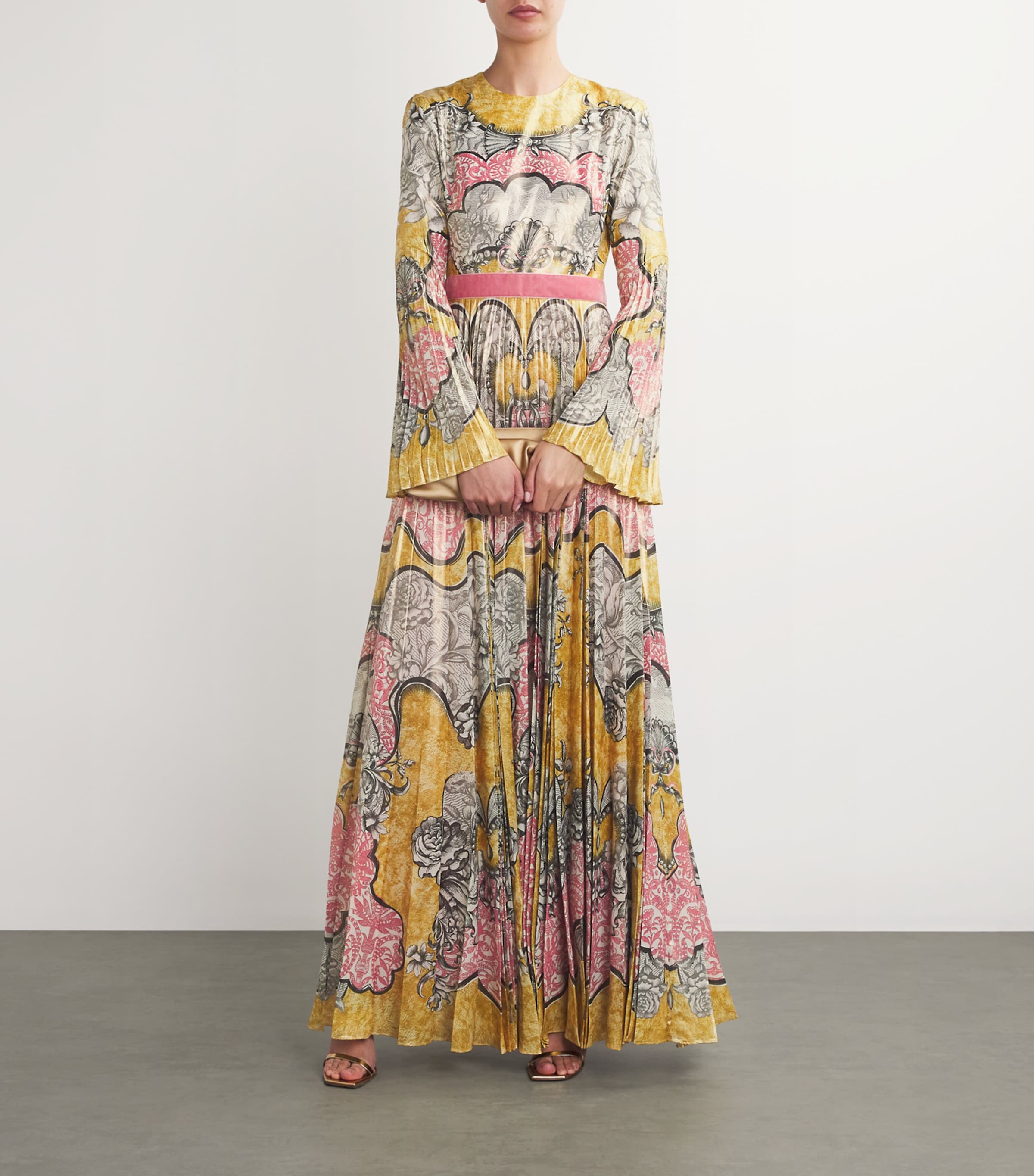 Mary Katrantzou Rocaille Lace Felix Maxi Dress In Black