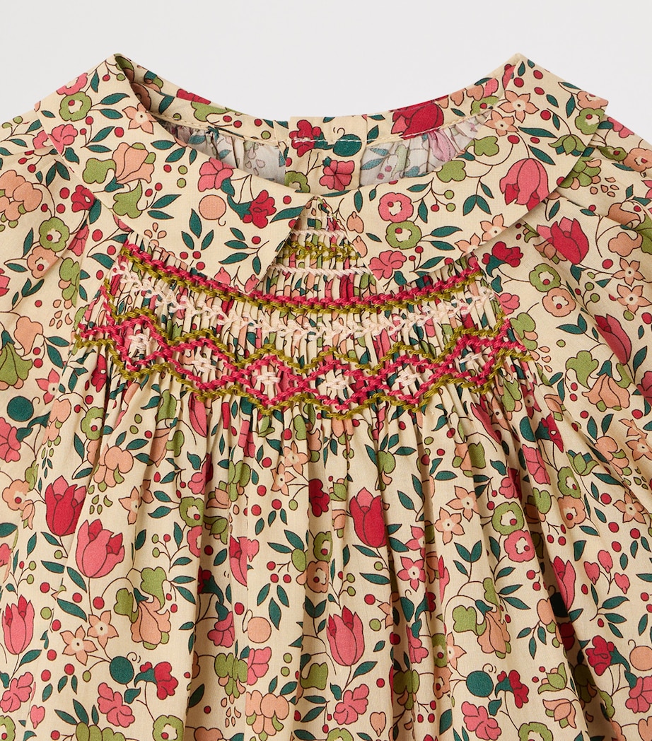 Bonpoint Cotton Floral Blouse (6-18 Months) Fl Rose Fane Image 3