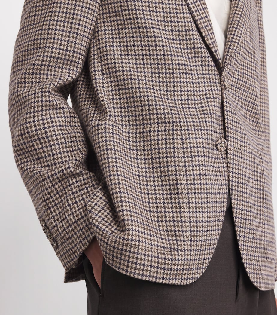 Wool-Blend Houndstooth Blazer ICDCOFF/BEIG/DKNAVY Image 6