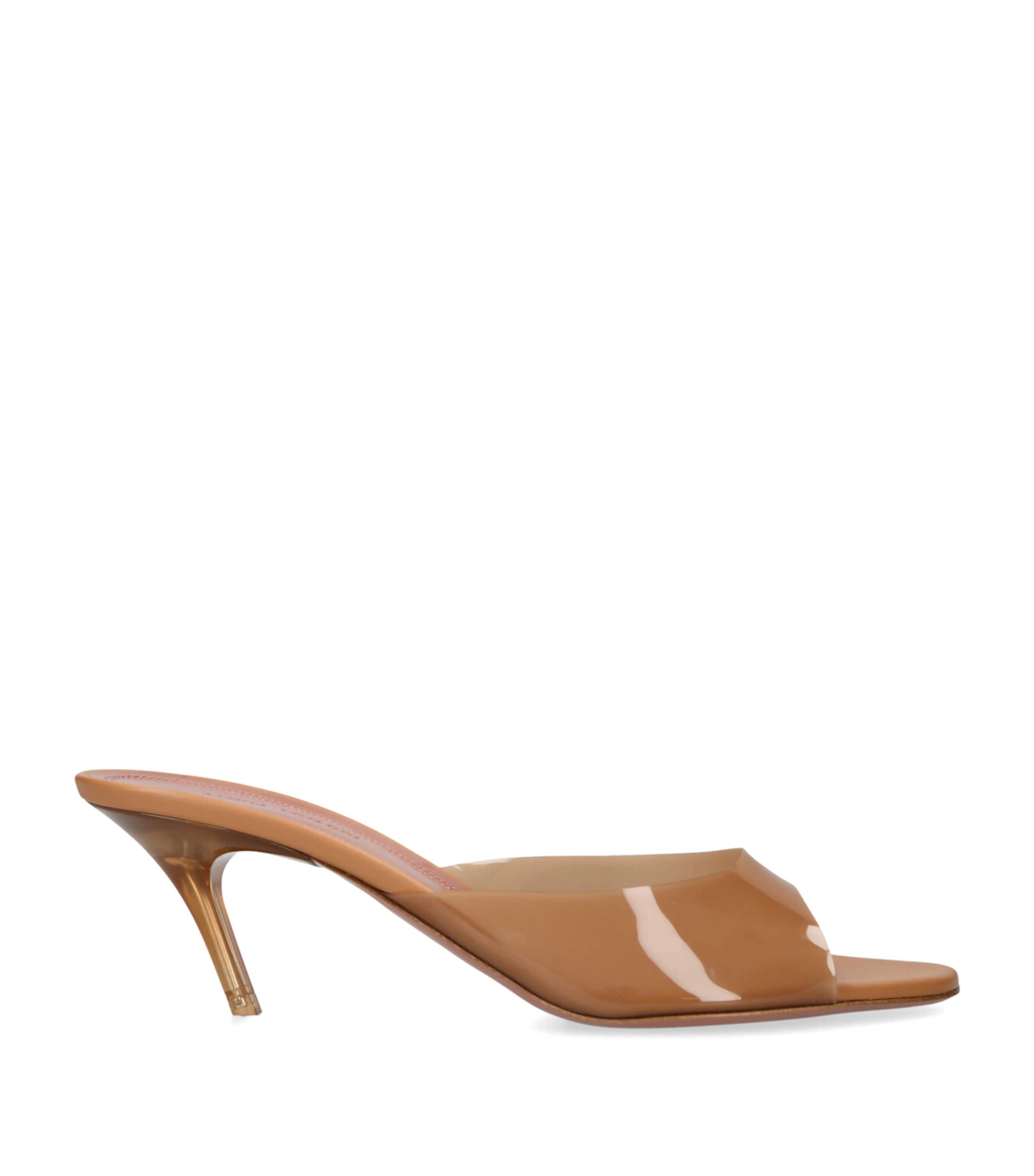 Shop Amina Muaddi Alexa Glass Mules 60 In Nude