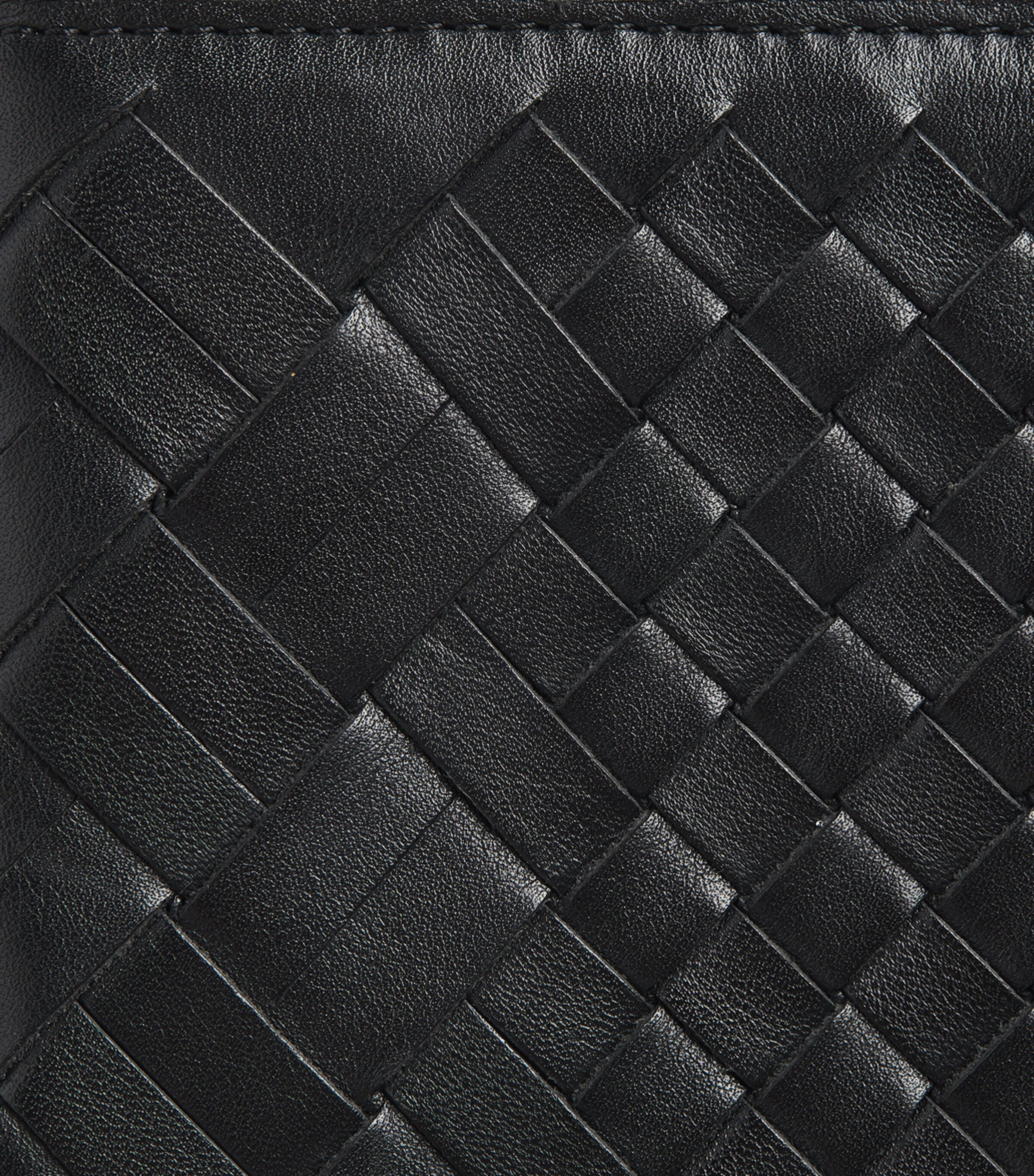 Officine Creative Woven Leather Bifold Wallet Nero Image 3