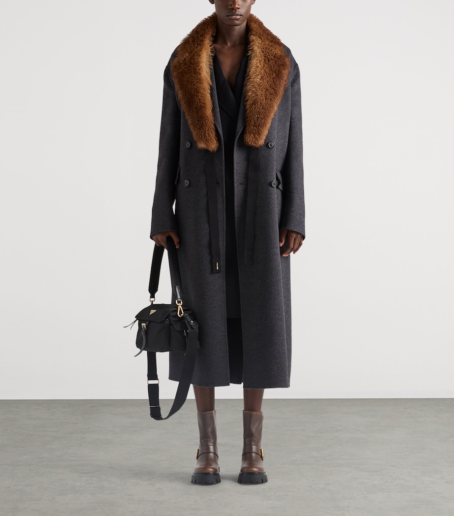 Wool-Cashmere Double-Breasted Coat F0480 Image 2