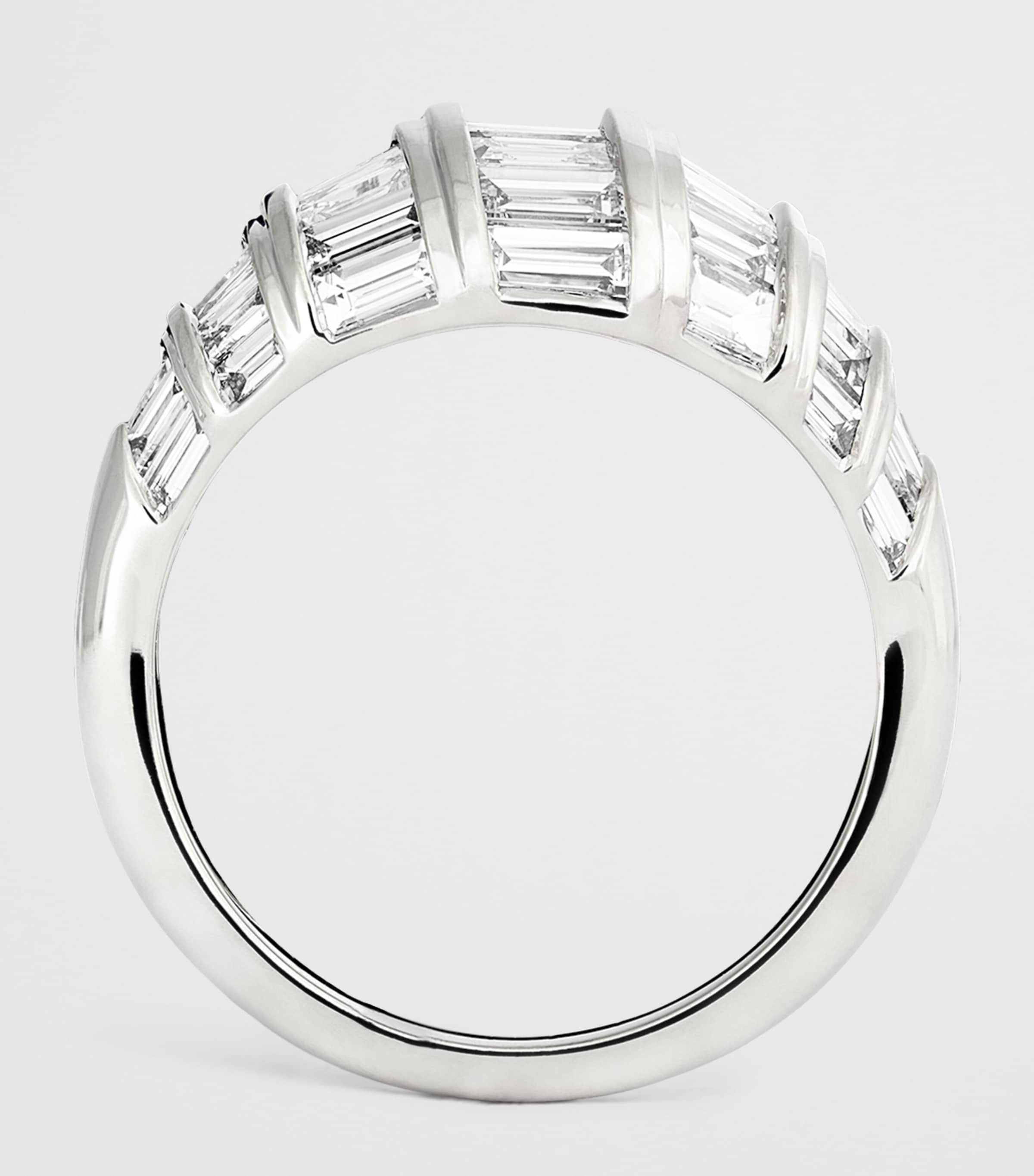 White Gold and Diamond Domed Zoe Ring WHITE GOLD Image 3