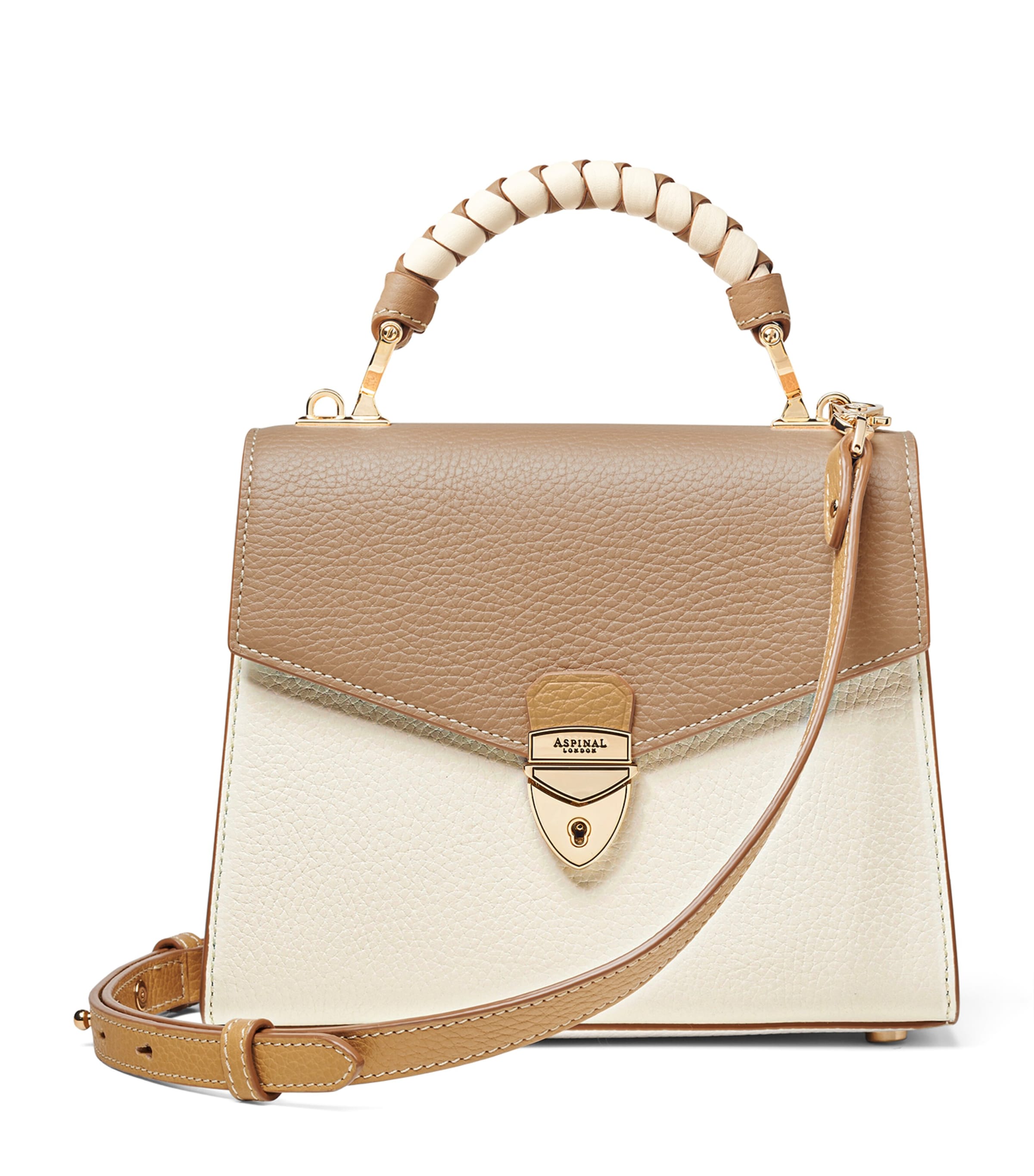 Aspinal Of London Leather Mayfair Midi 2 Bag In Neutral