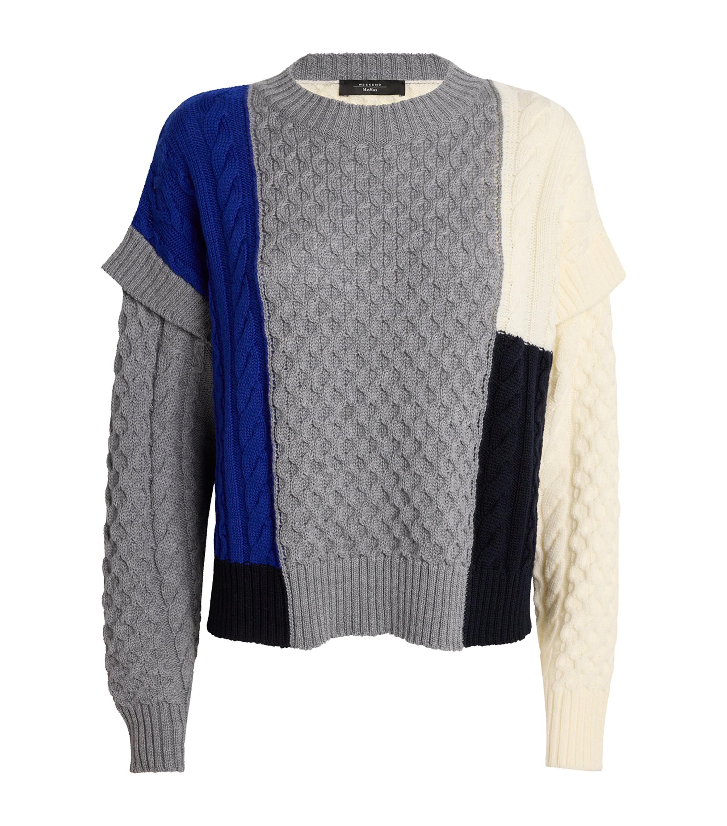 Shop Weekend Max Mara Virgin Wool Sweater In Blue