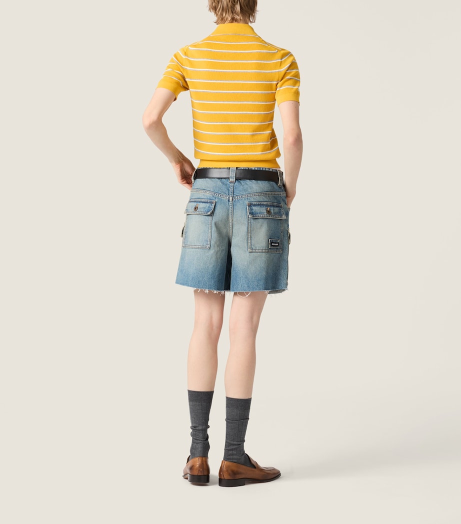 Miu Miu Womens Denim Bermuda Shorts Image 3