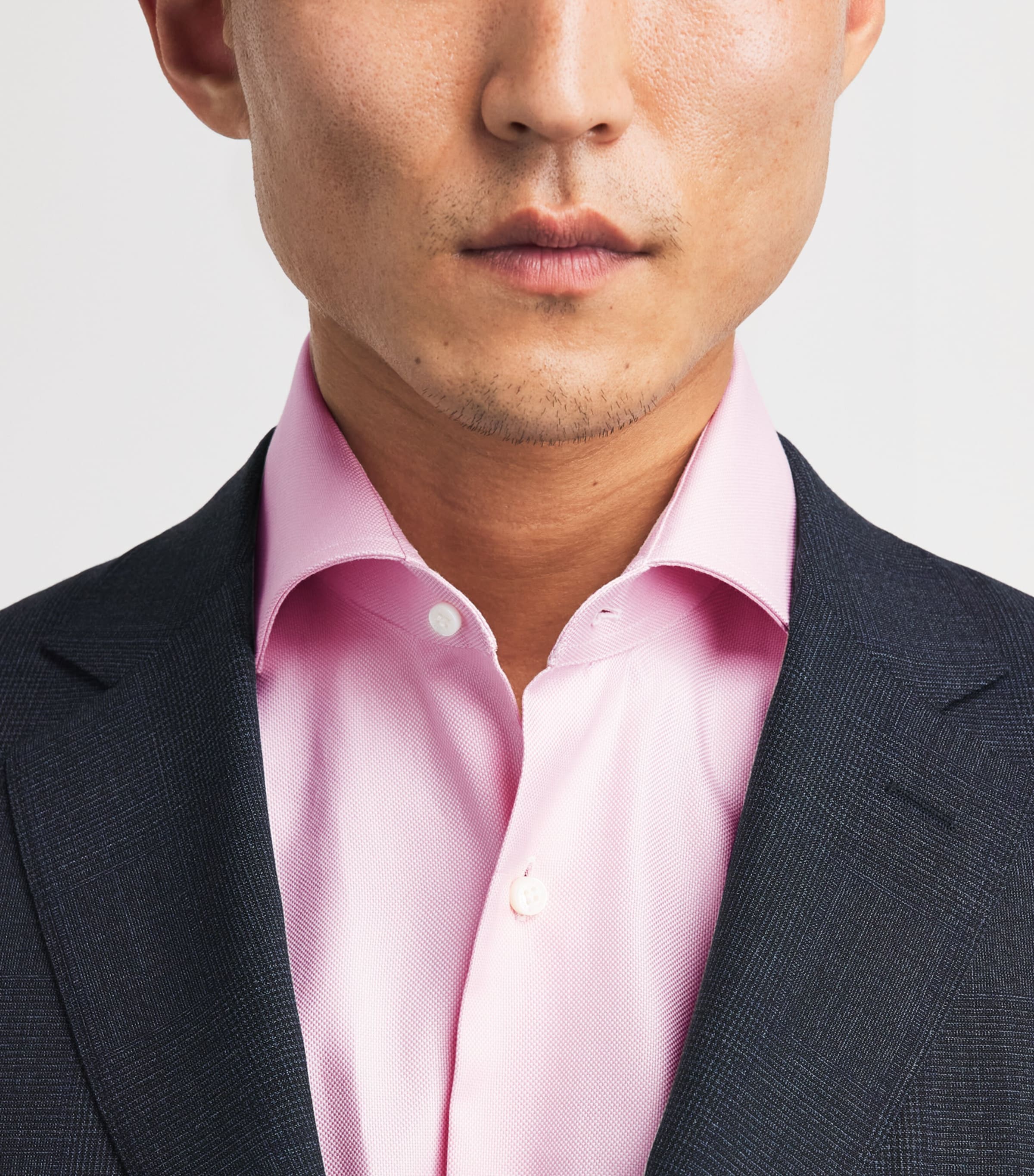 Barba Napoli Mens Cotton Oxford Shirt Pink Image 3