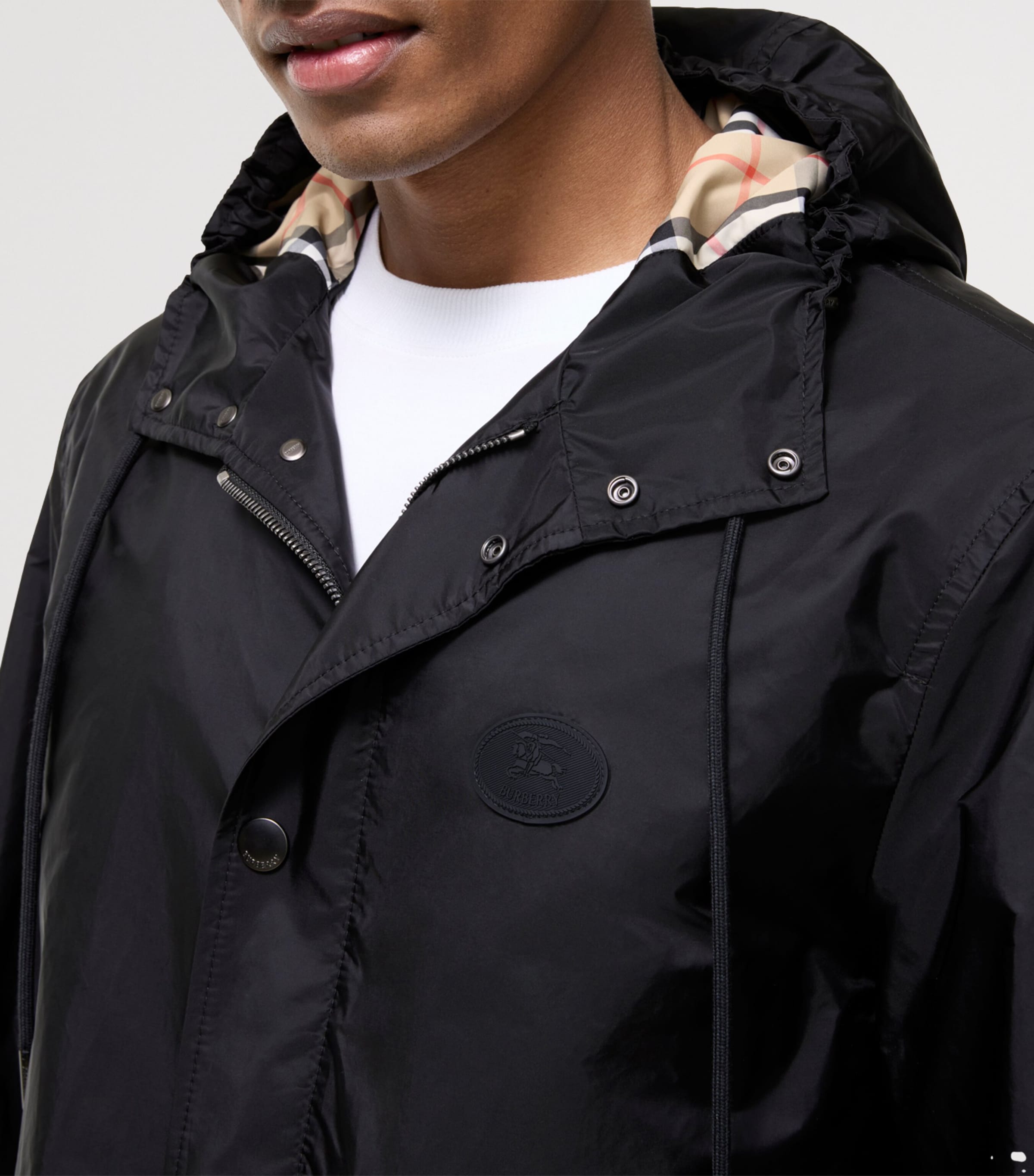 Burberry Mens Hooded Pembrey Jacket Black Image 4
