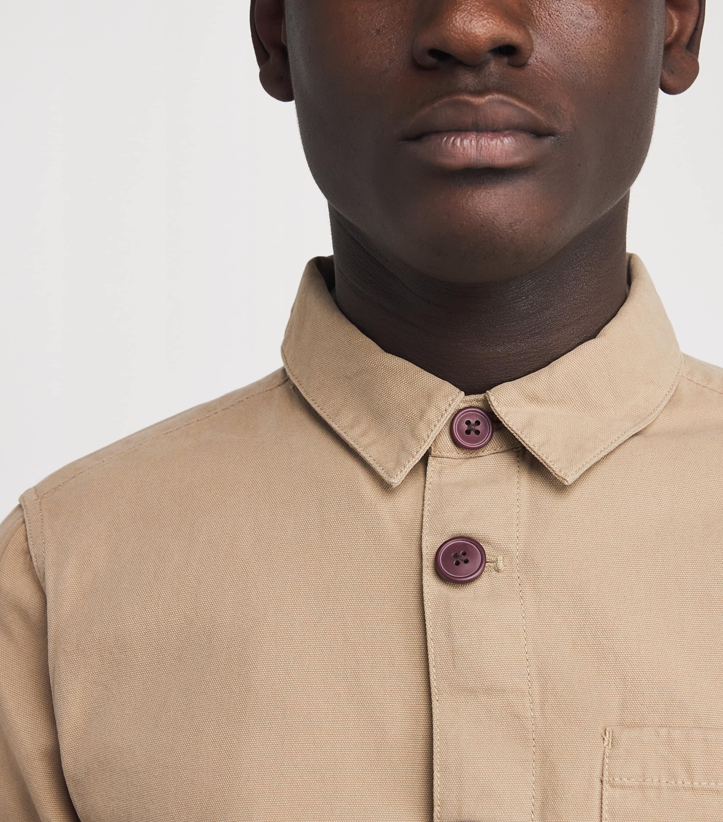 Cotton Washed Overshirt WASHED STONEST17 Image 6