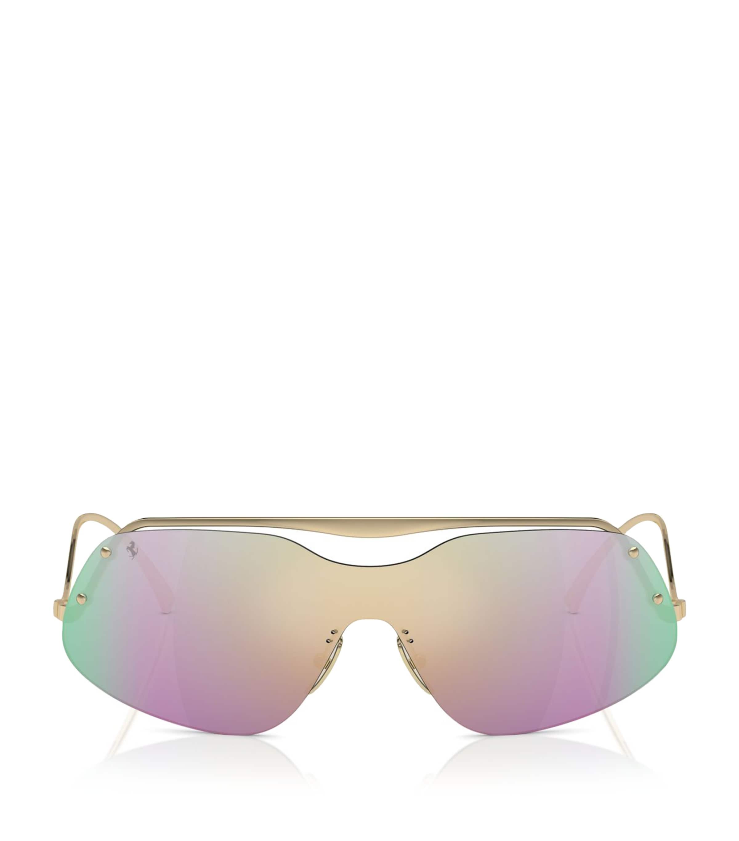 Ferrari Metal Fh1007 Sunglasses In Gold