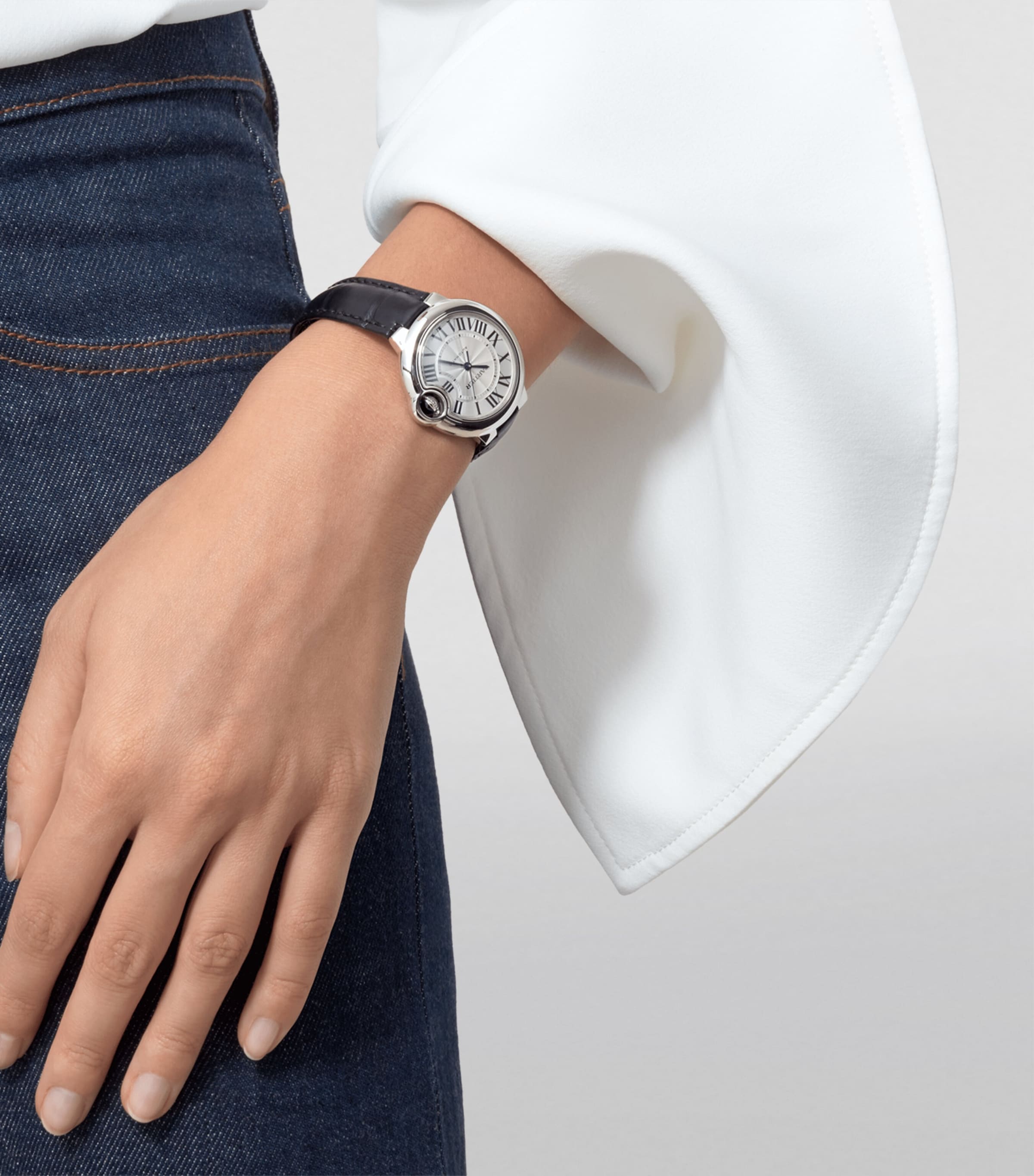 Stainless Steel Ballon Bleu de Cartier Watch 33mm MULTI Image 4