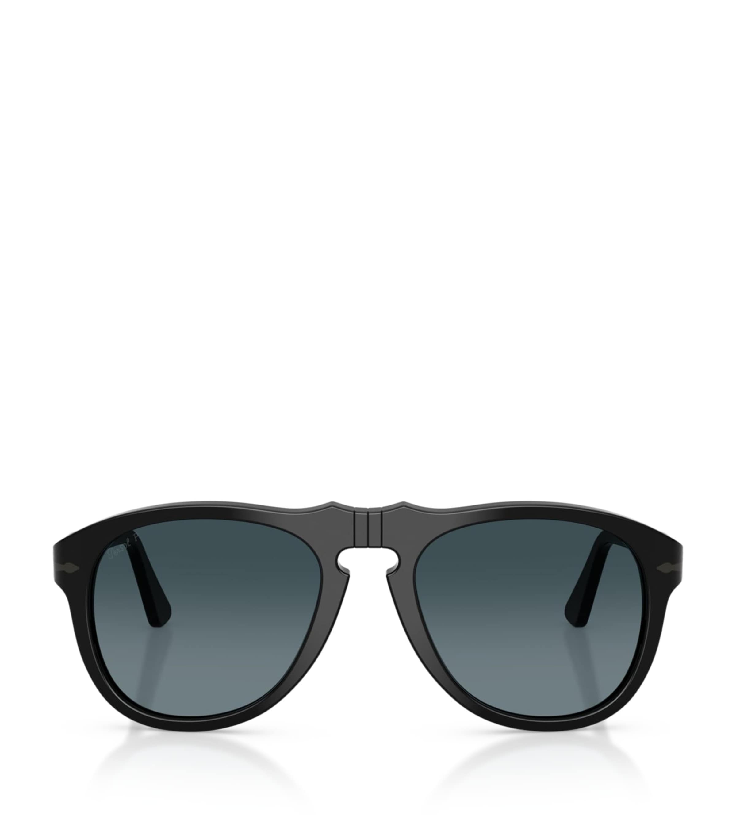 Persol PO0649NE Total Black Arrow Pilot Sunglasses Black Image 1