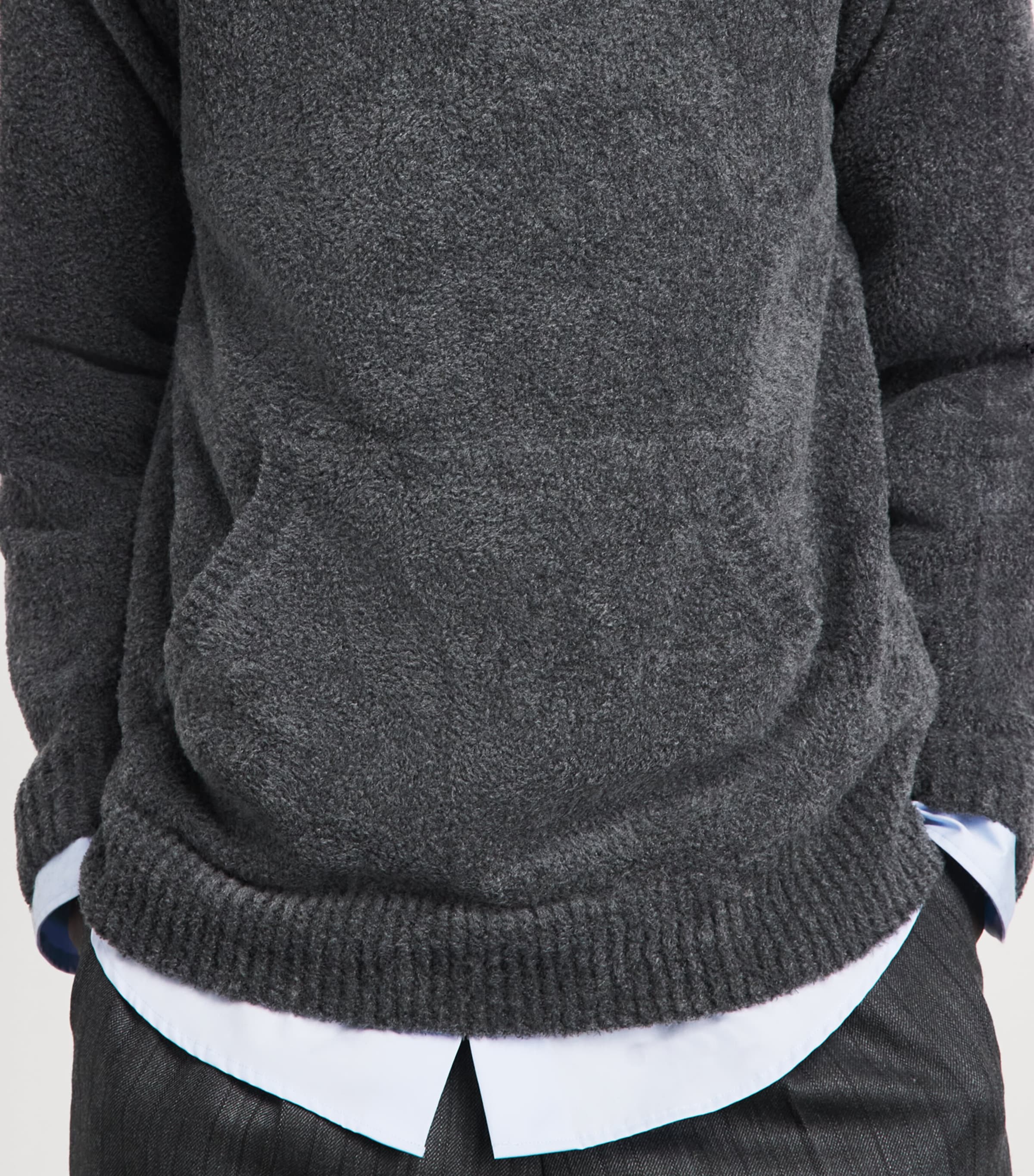 Gabriela Hearst Mens Cashmere-Silk Datum Hoodie Charcoal Image 3