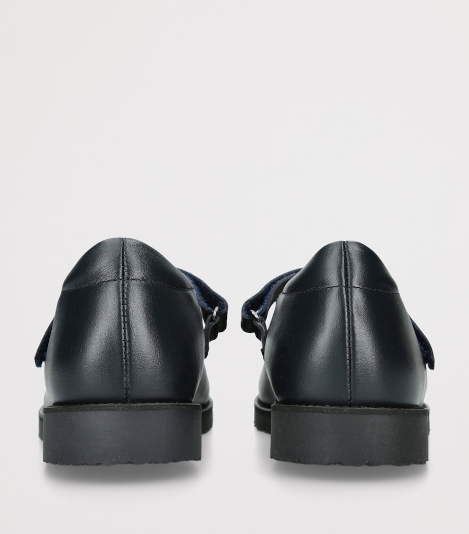 papouelli Leather Emilia Shoes Navy Image 2