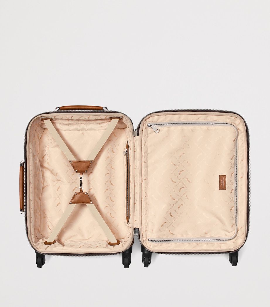 Leather Cabin Suitcase TAN Image 5