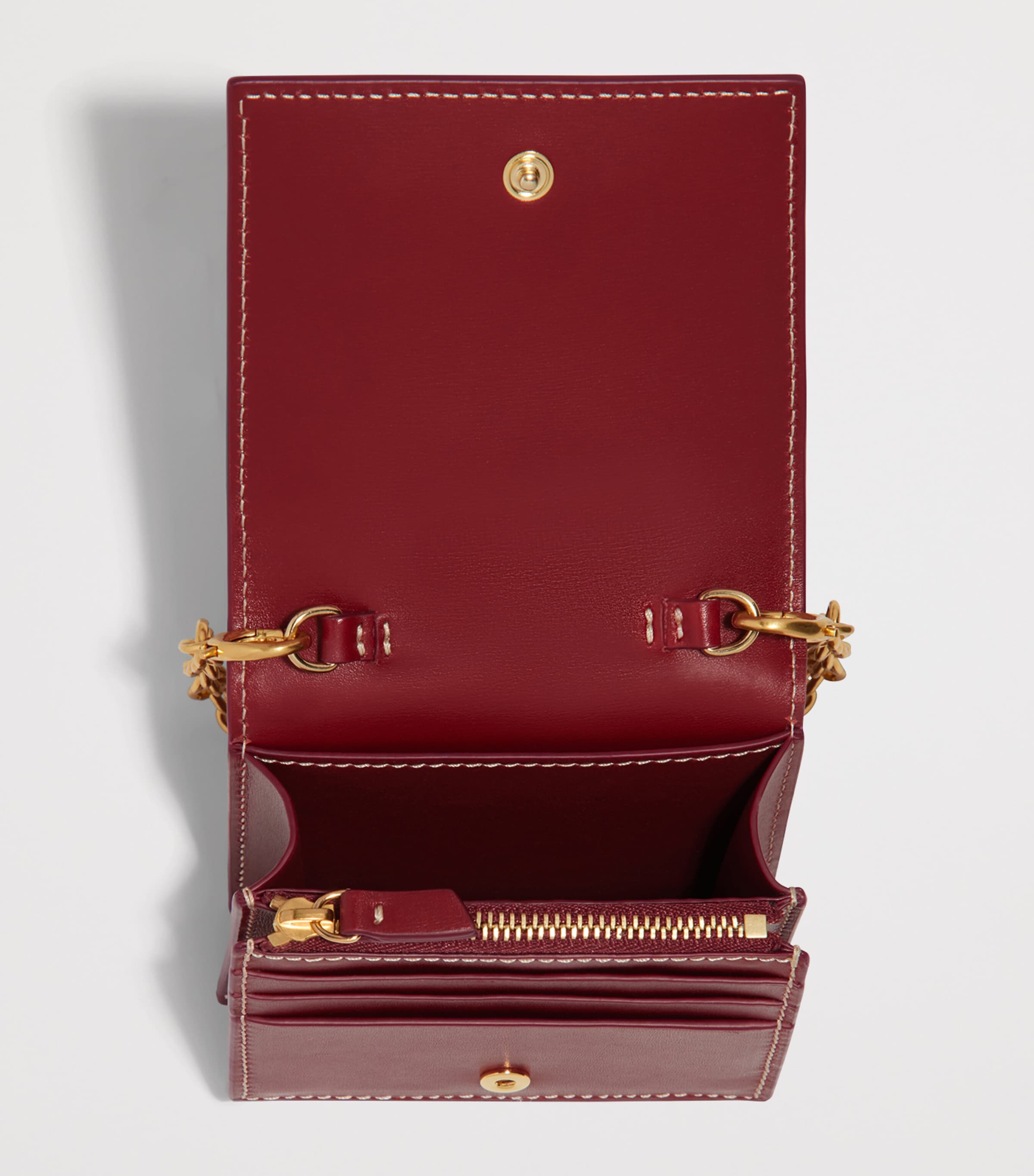 Schiaparelli Mini Leather Keyhole Clutch Bag Red Image 5