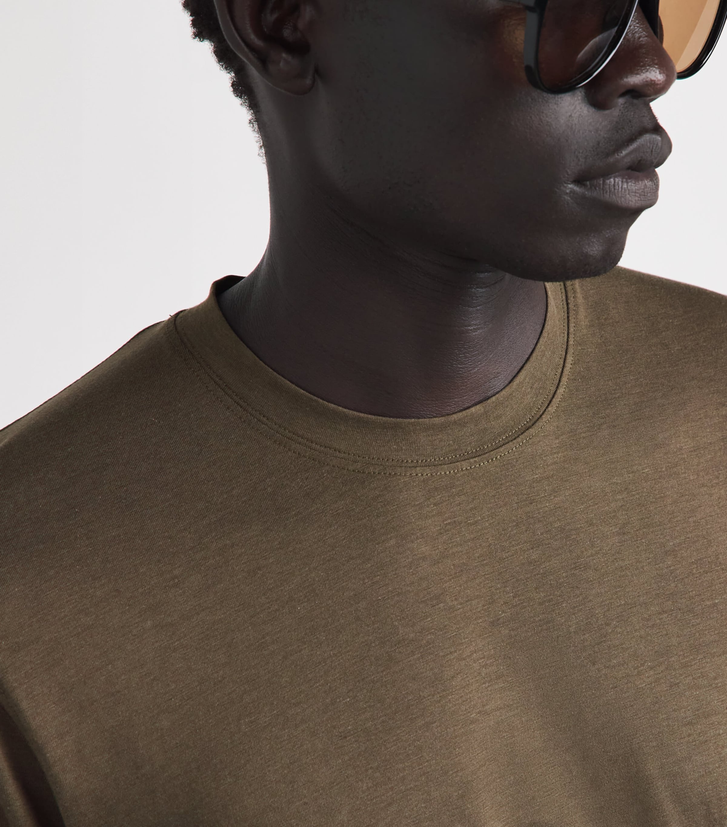 TOM FORD Mens Lyocell-Cotton T-Shirt Gav Image 3