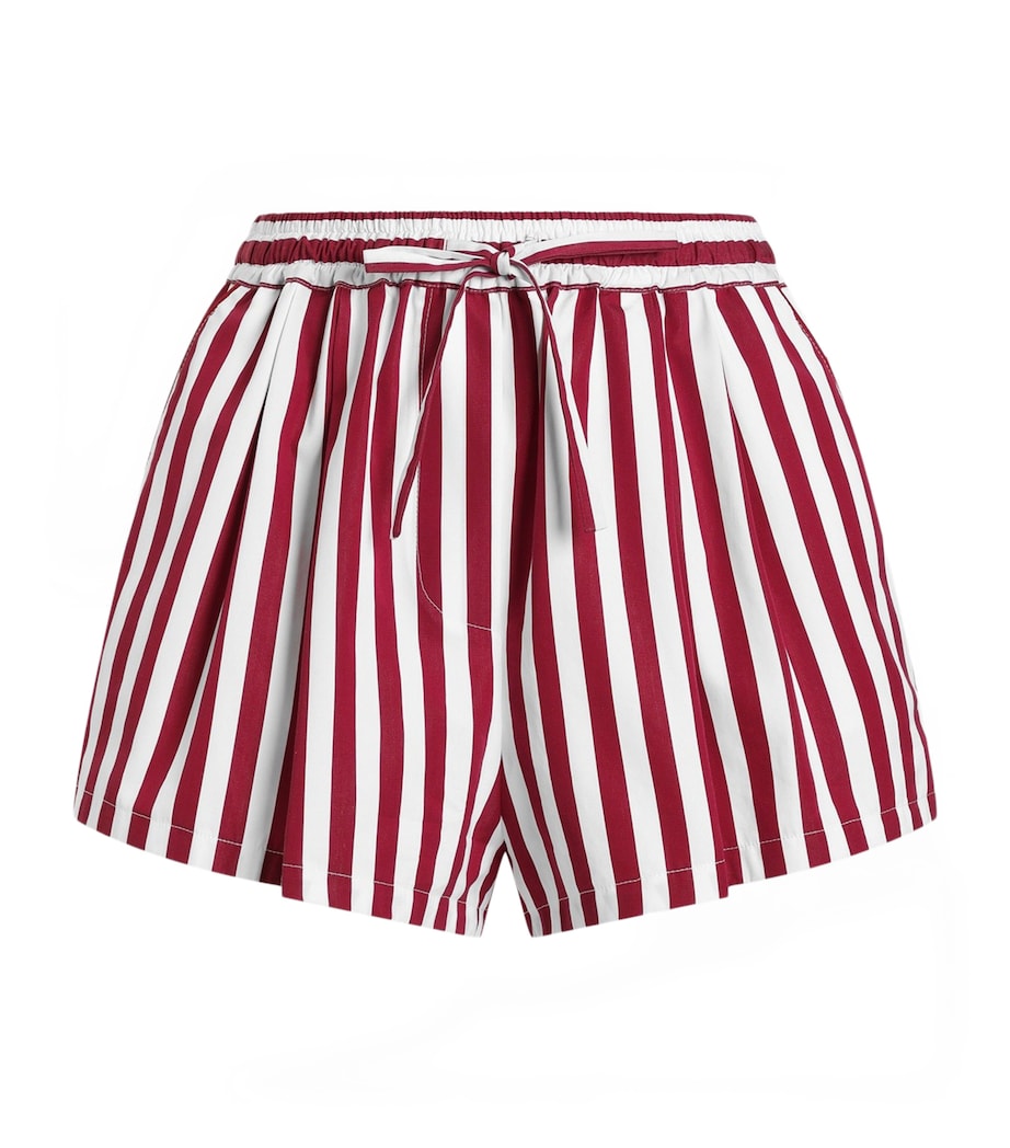 Dolce&Gabbana Womens Cotton-Silk Stripe High-Cut Shorts Stri Image 1