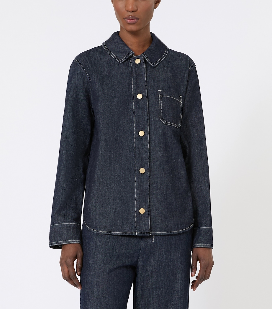 Max Mara Womens Denim Shirt Ultramarine Image 2