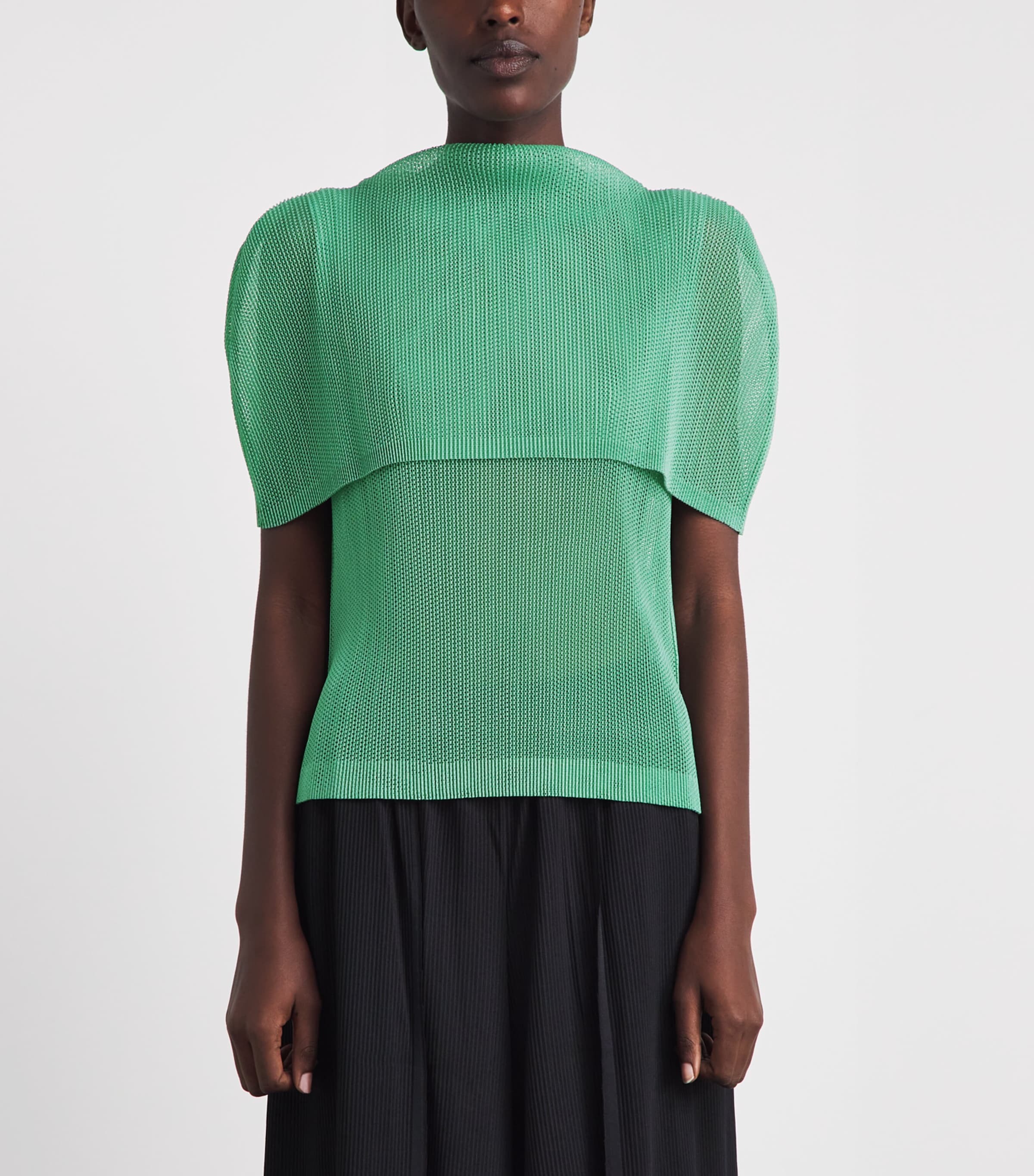 Pleats Please Issey Miyake Green Tatami August Top | Harrods US