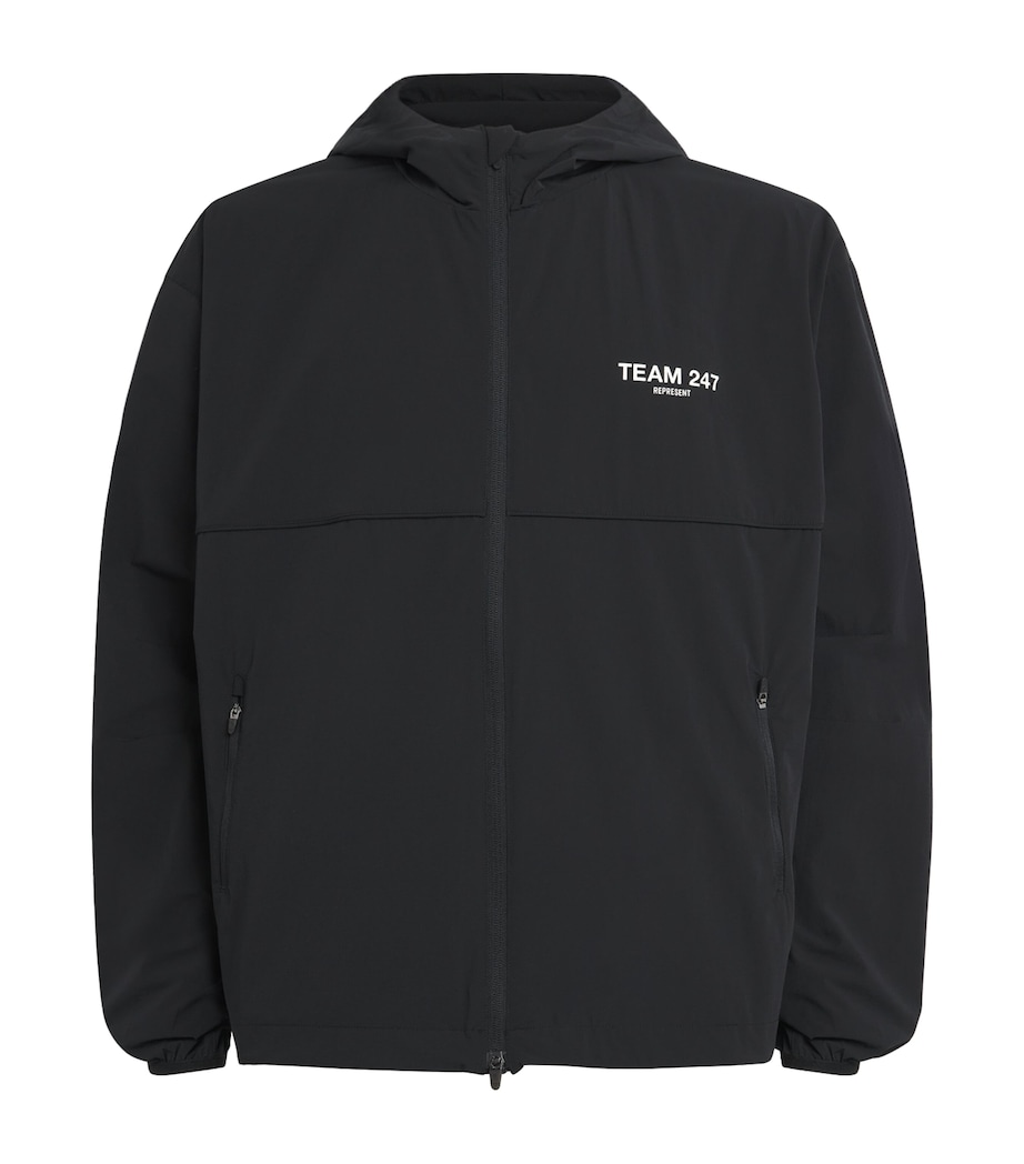 Represent 247 Mens Hooded Team 247 Track Jacket Jet Black Image 1