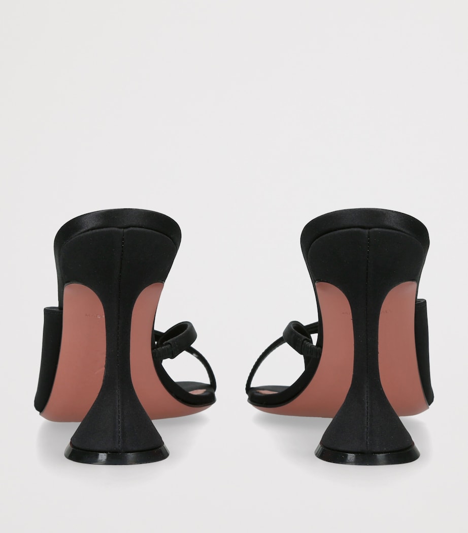 Amina Muaddi Satin Shiona Mules 95 Black Image 2