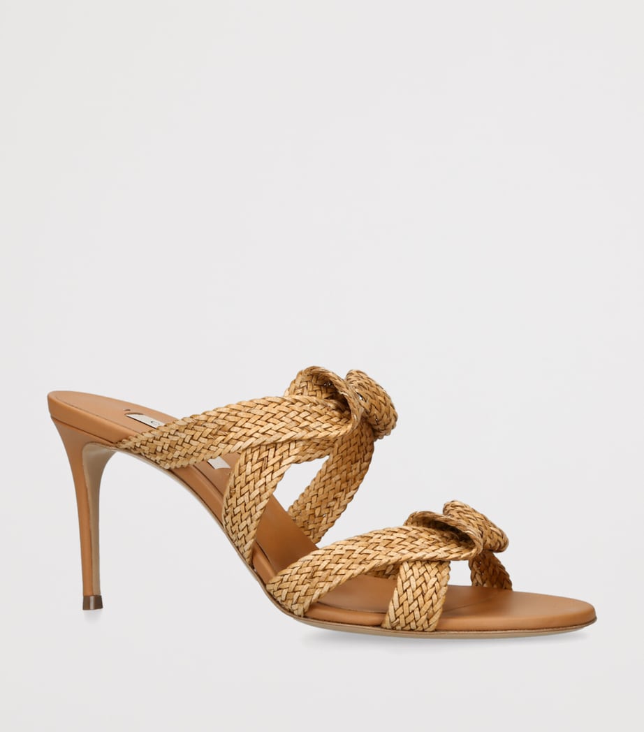 Casadei Leather Mariposa Mules 80 Brown Image 3