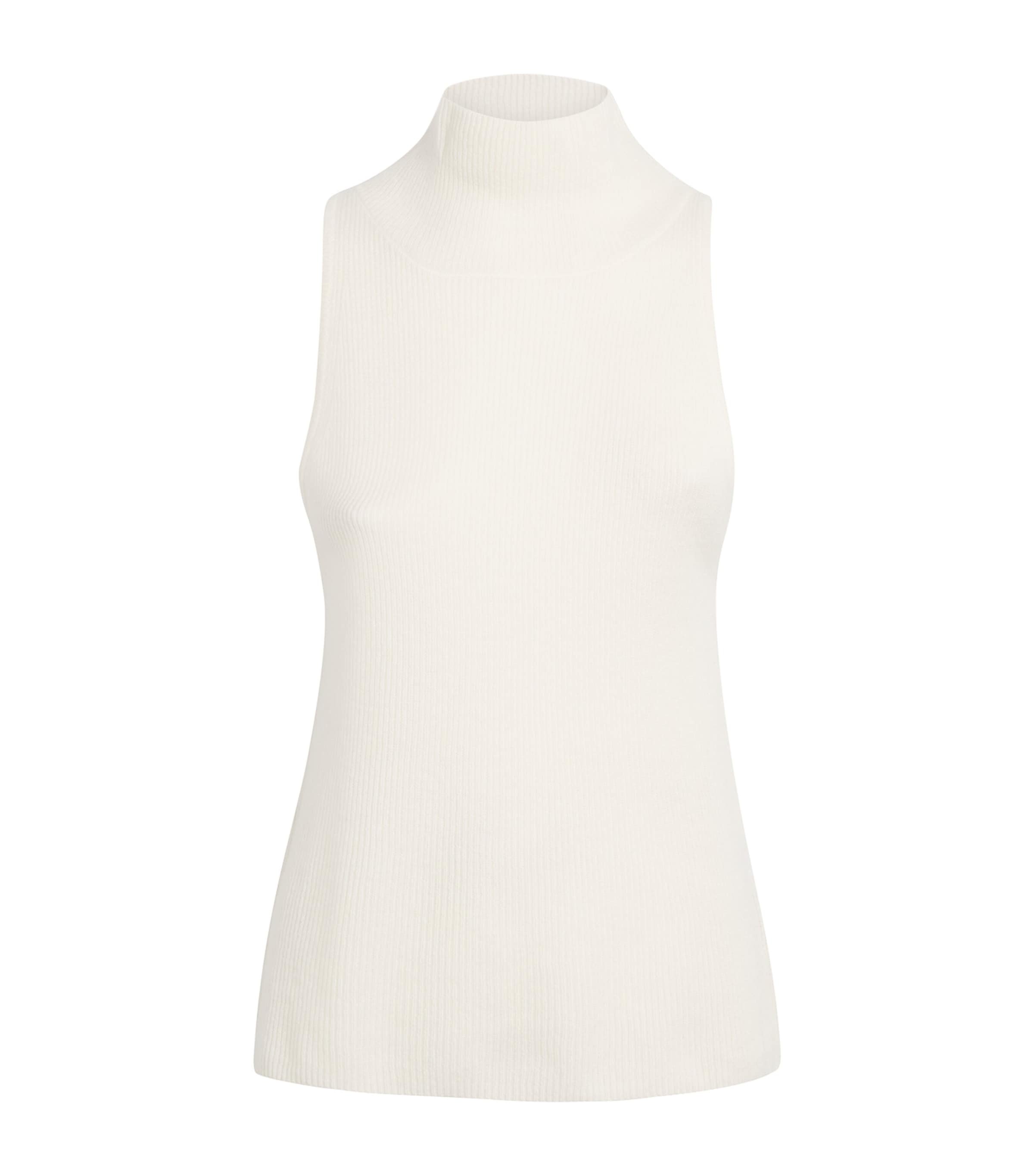 St Agni Wool-cashmere Sleeveless Top In White