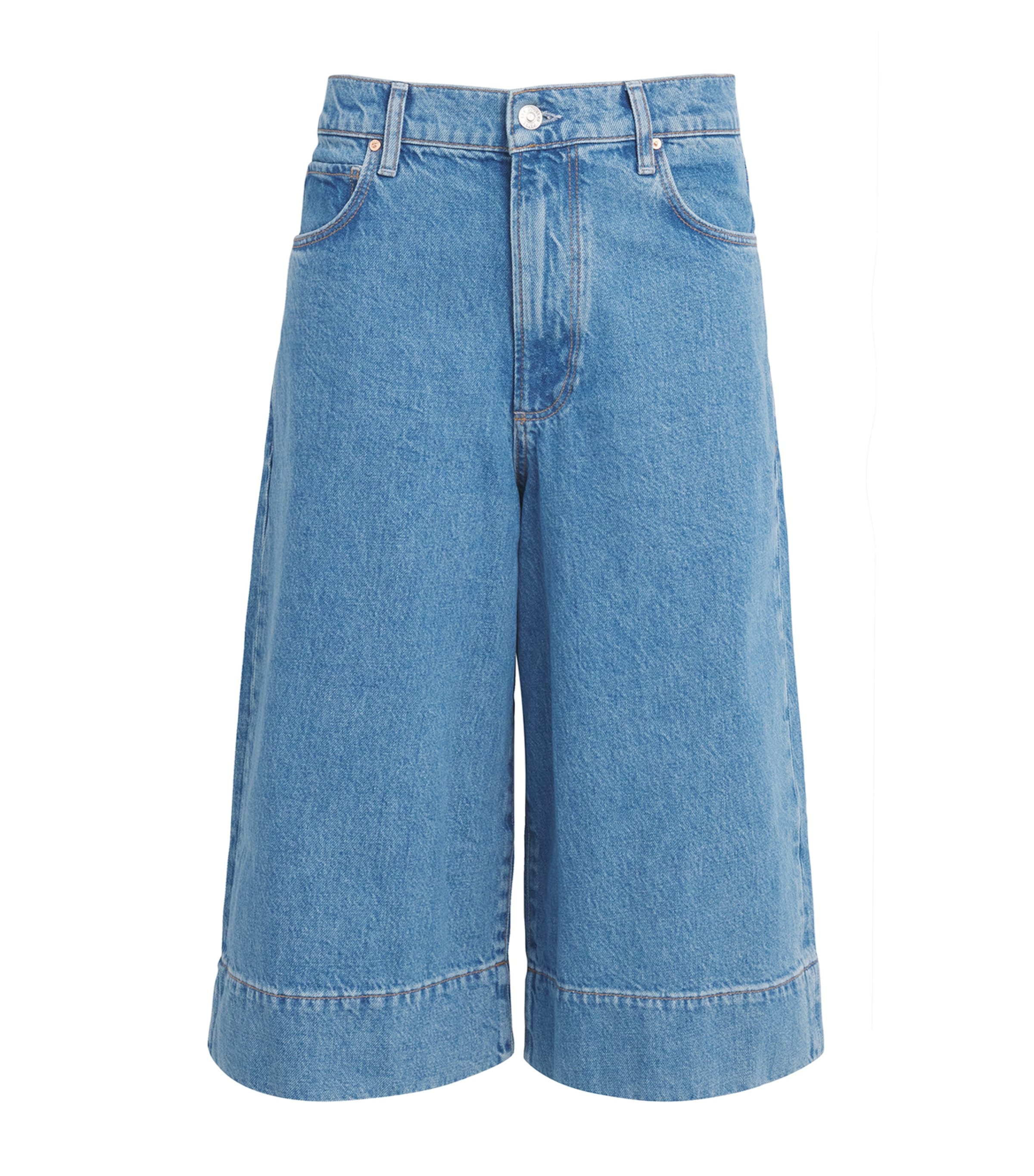Paige Cropped Eva Gaucho Wide-leg Jeans