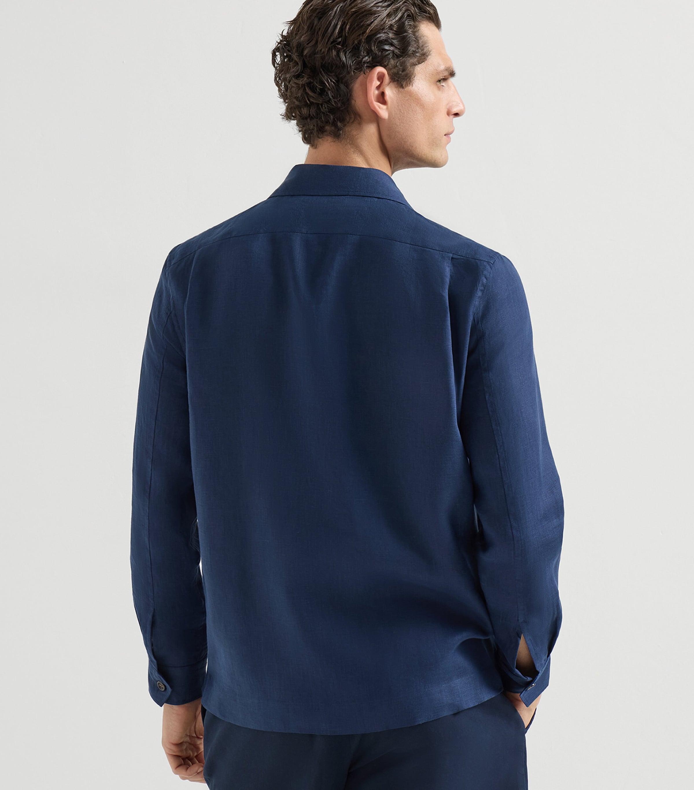 Brunello Cucinelli Mens Linen Shirt Image 5