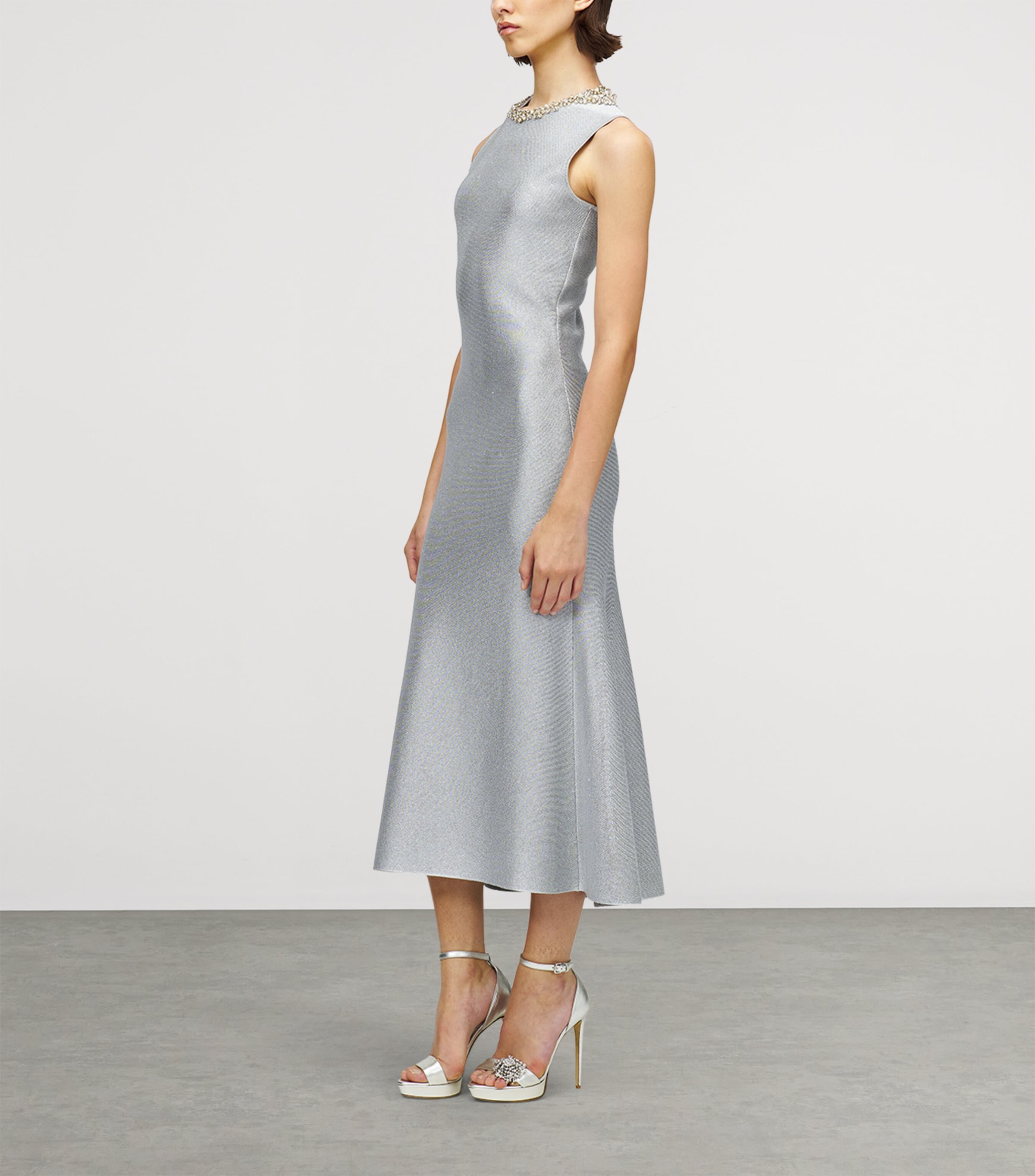 Embroidered Chainmail Midi Dress 1395 Image 2