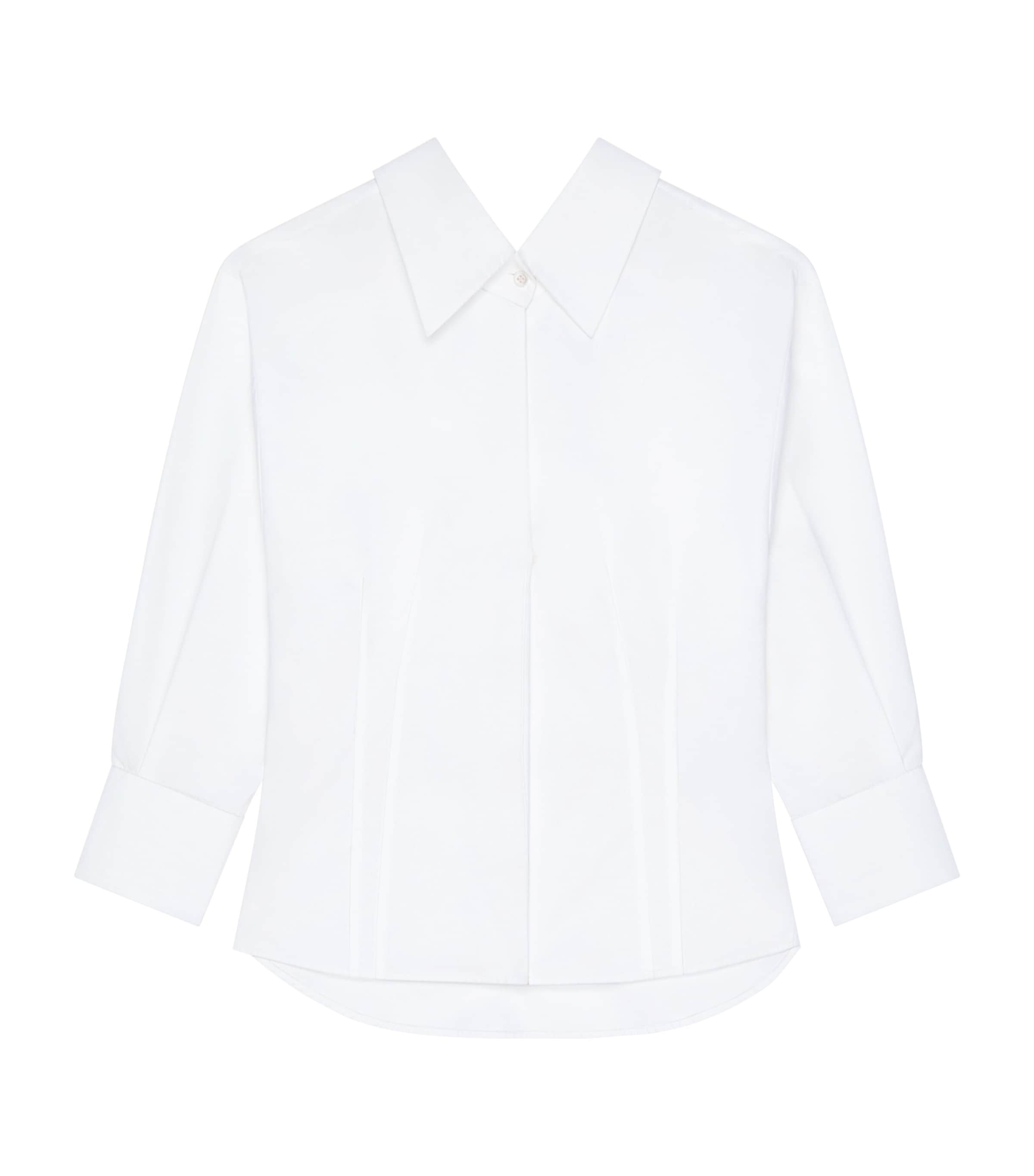 Givenchy Womens Cotton Poplin Slashed Shirt White Image 1