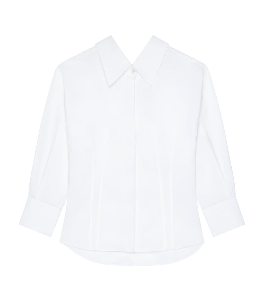 Givenchy Womens Cotton Poplin Slashed Shirt White Image 1