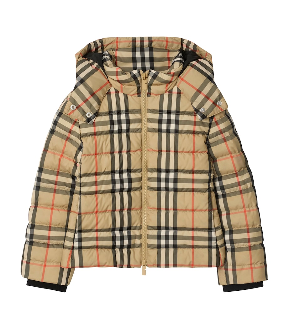 Down Check Puffer Jacket (3-12 Years) SAND IP CHECK Image 1