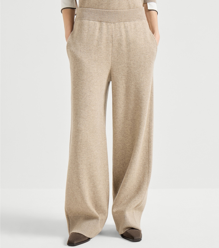 Cashmere-Blend Wide-Leg Trousers C9259 Image 3