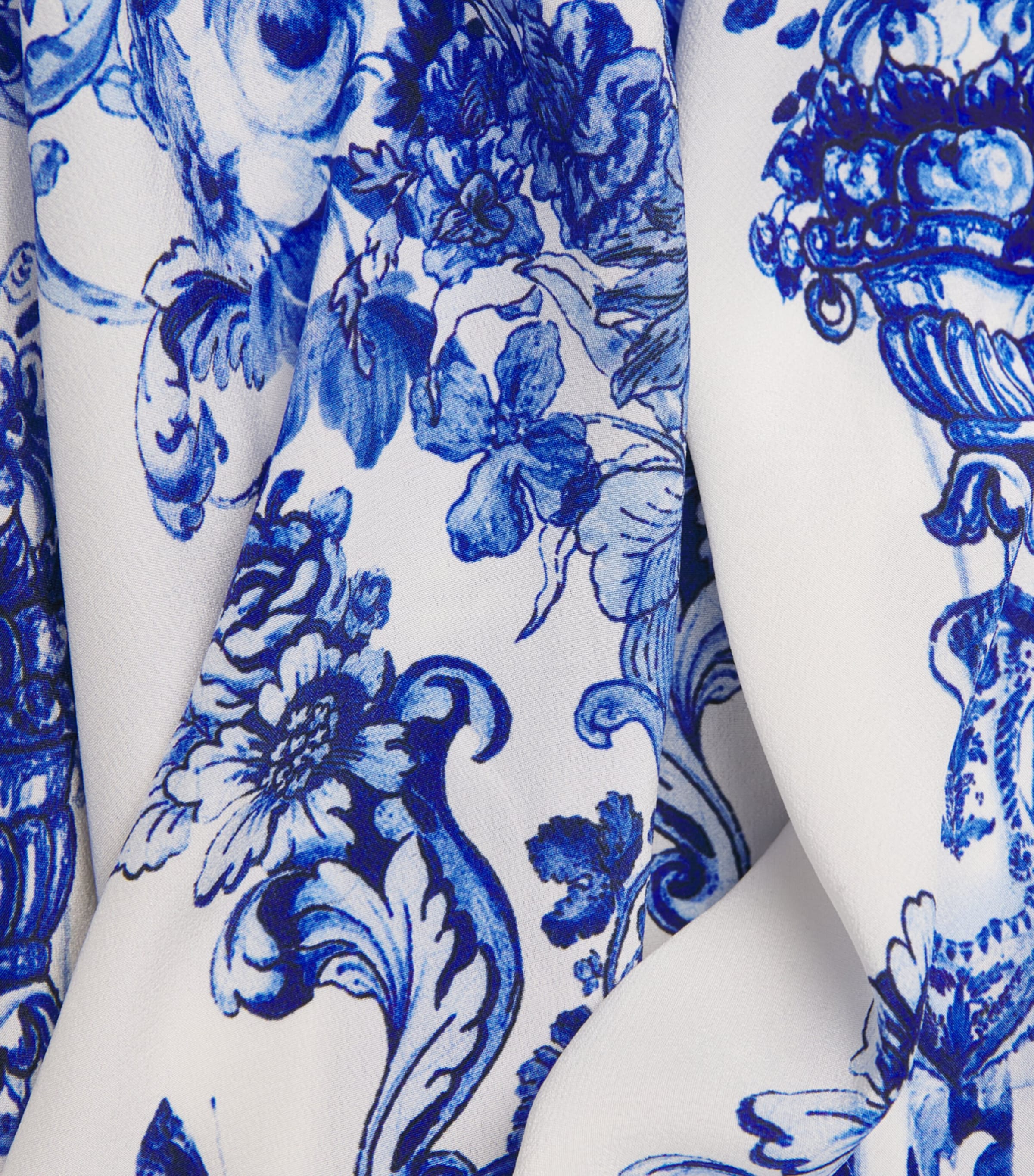 Camilla Womens Silk Printed Midi Dress Ceramic Panoramic Image 6