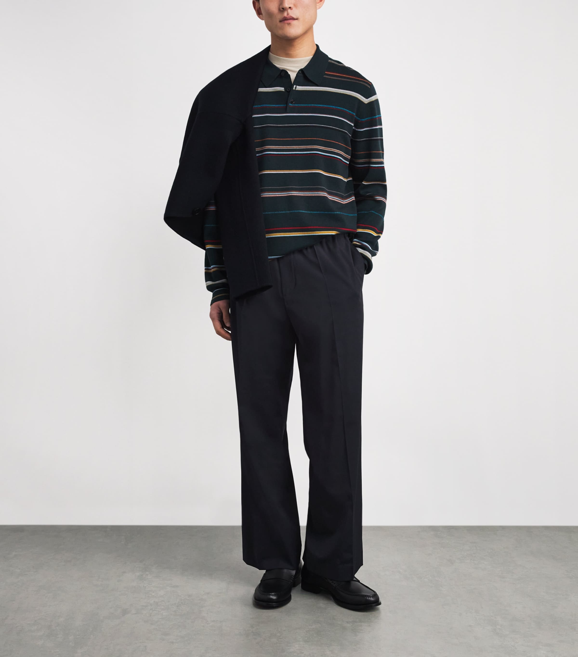 Wide-Leg Trousers NAVY BLUE Image 2